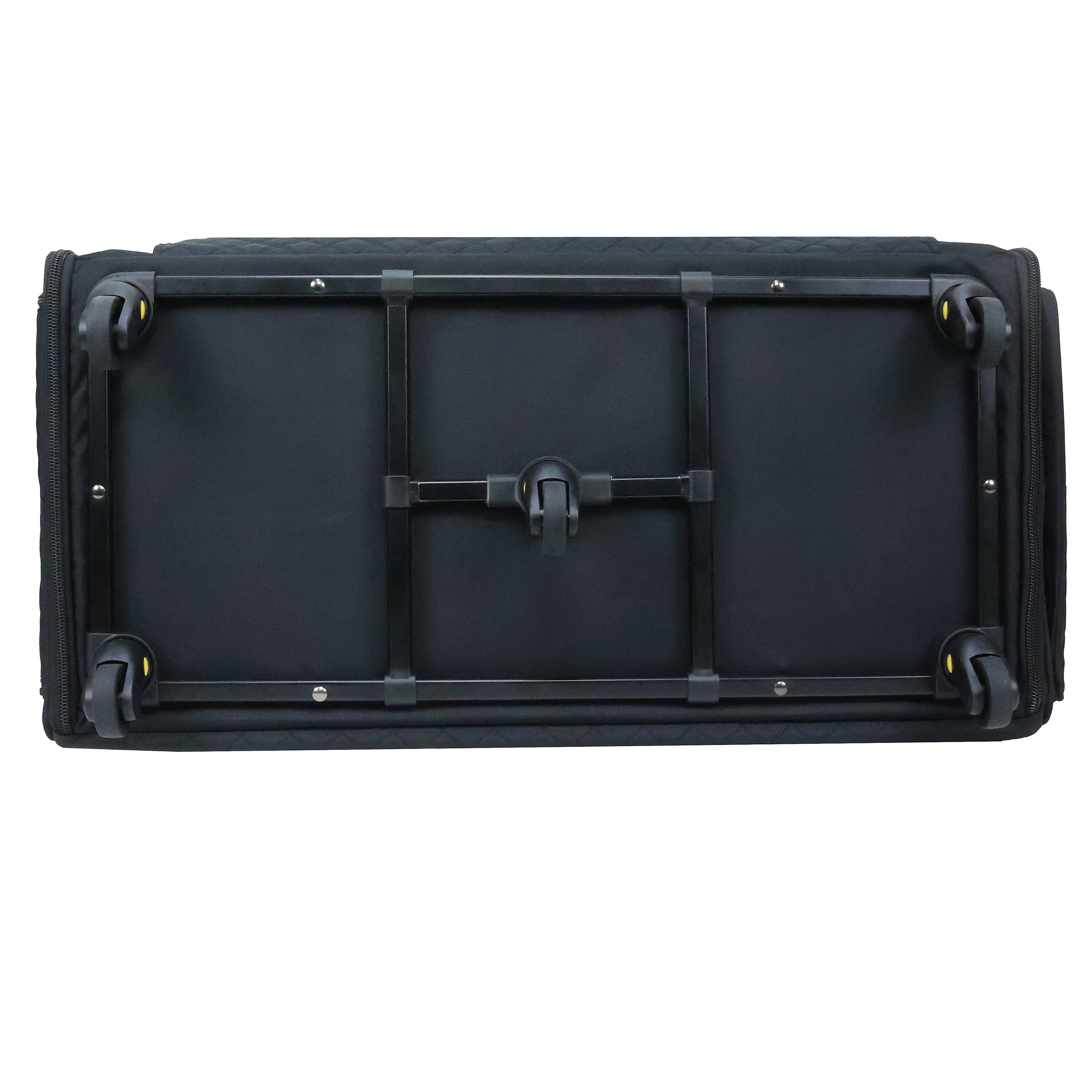 Everything Mary Black Jumbo Rolling Craft Tote