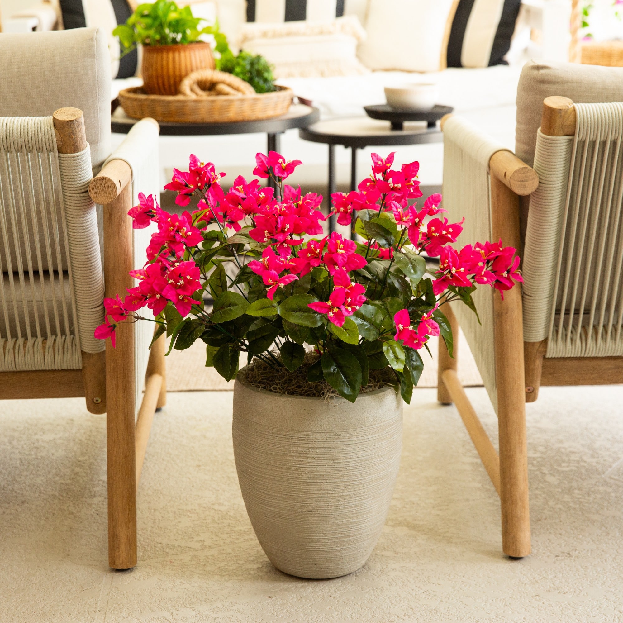 19" UV Resistant Artificial Bougainvillea Bushes