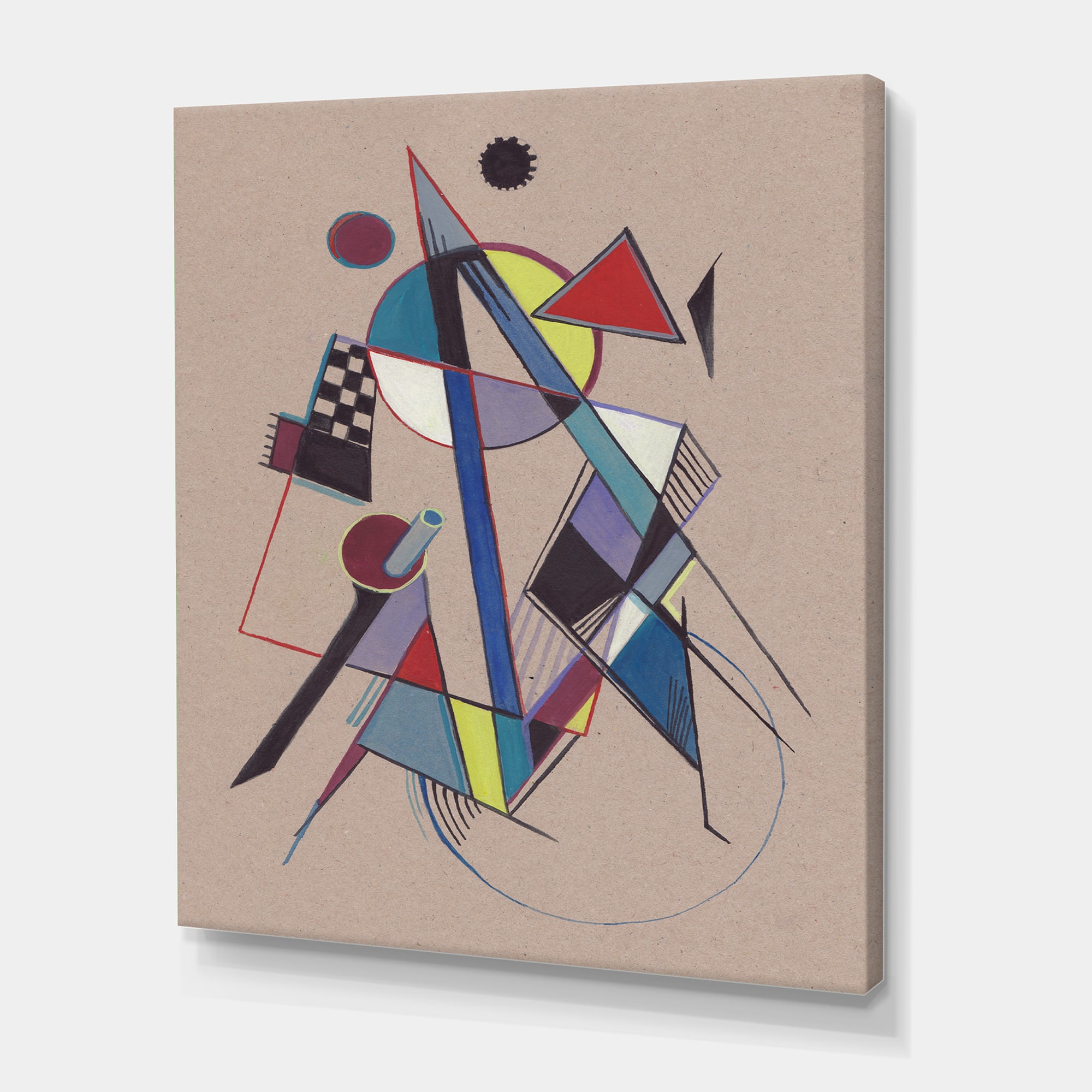 Designart - Colored Geometric Abstract Compositions III