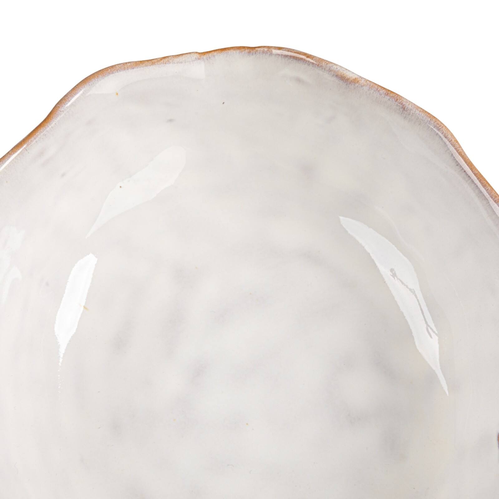 Hello Honey® 8" White Tri-Section Stoneware Dish