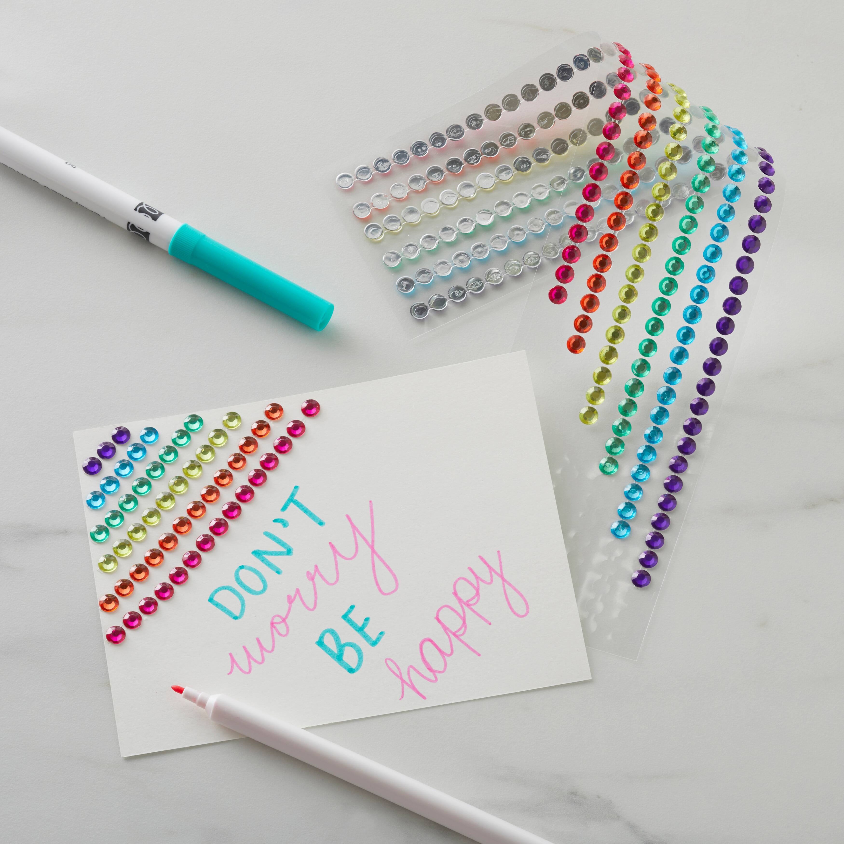 12 Packs: 6 ct. (72 total) Rainbow Rhinestone Borders by Recollections™