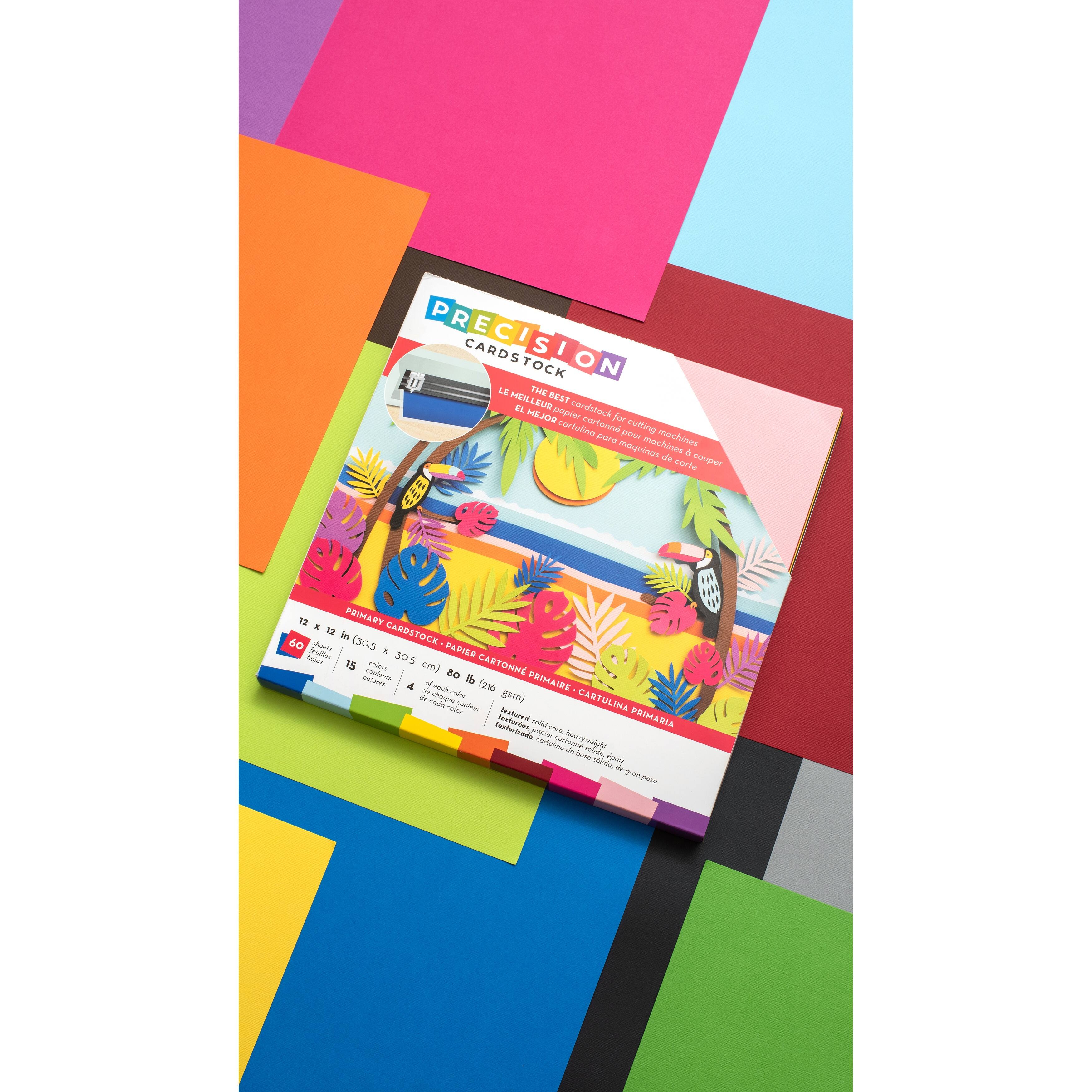 American Crafts™ 12" x 12" Primary Precision Cardstock, 60 Sheets