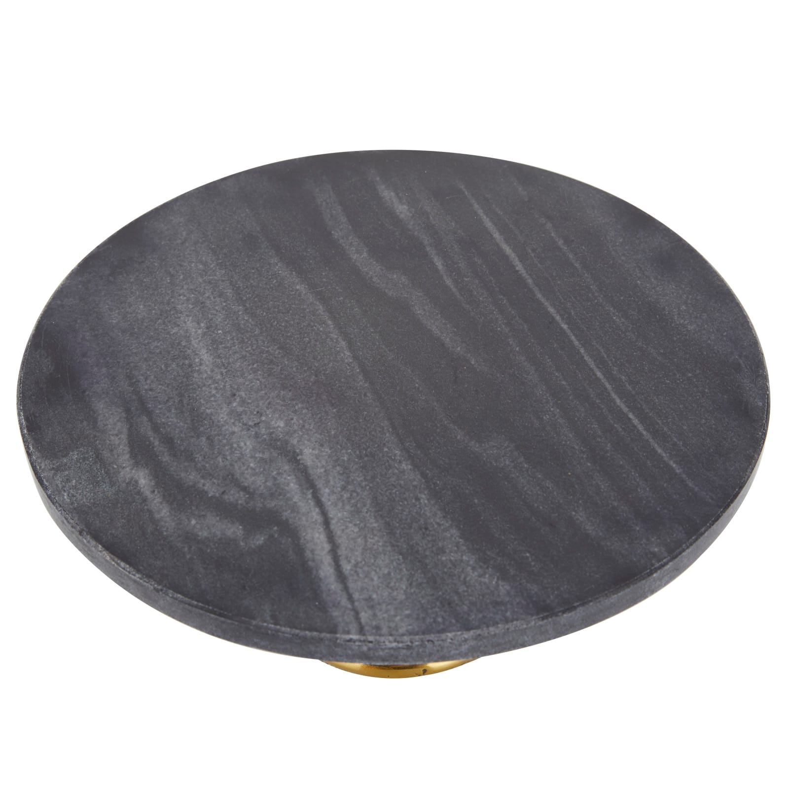 Set of 3 Black Aluminum Natural Cake Stand, 6" x 12" x 12"