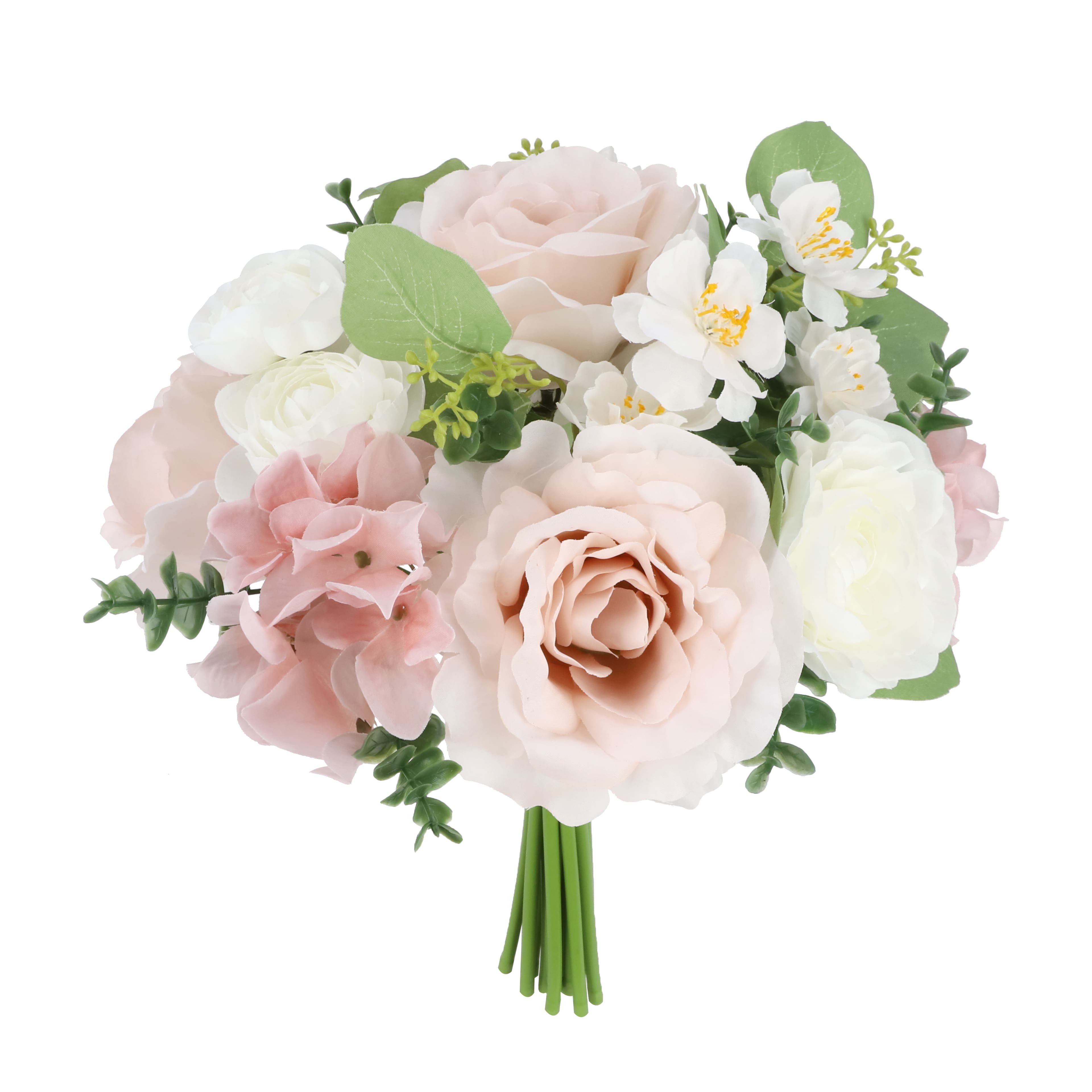 13" Pink Rose & Hydrangea Mix Bush by Ashland®
