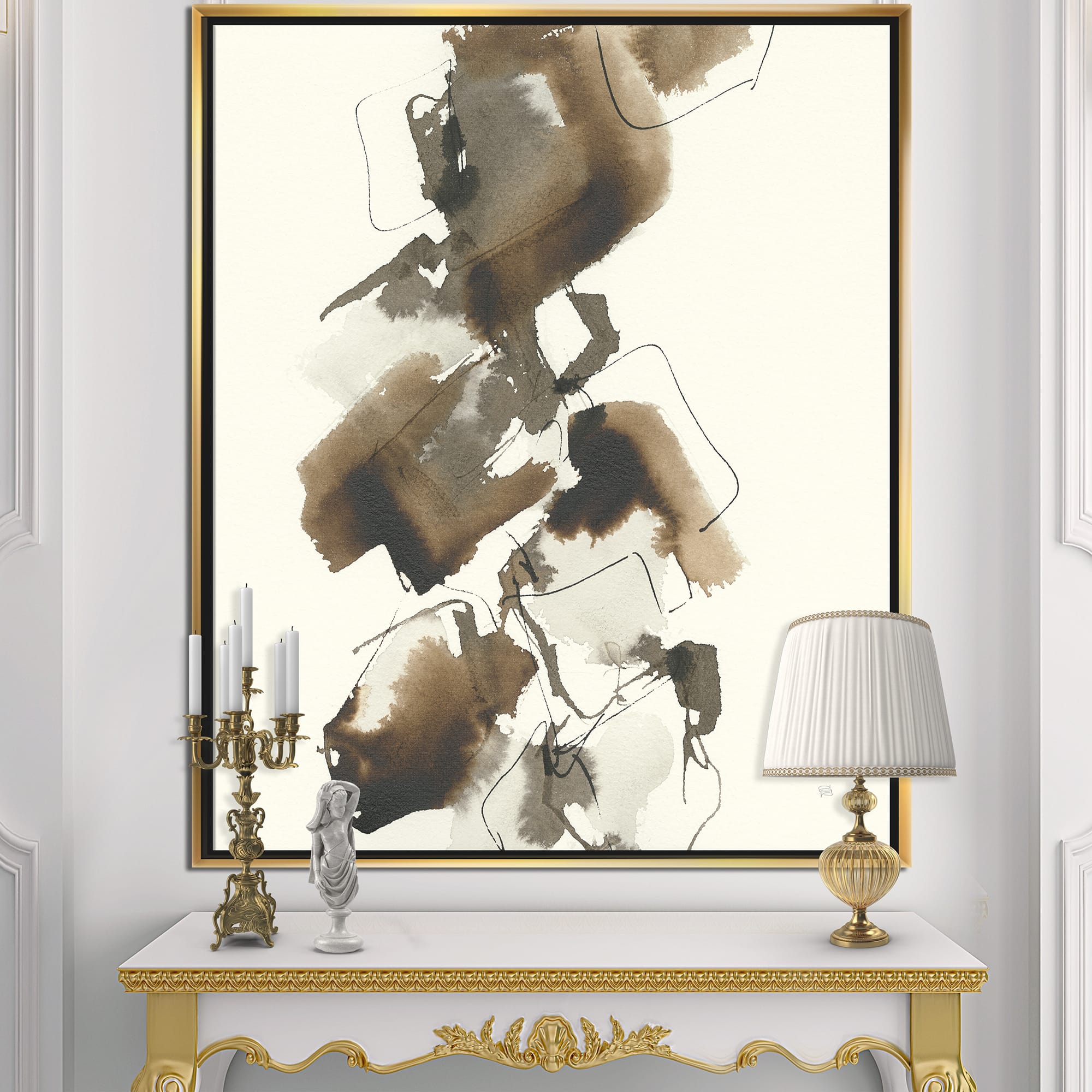 Designart - Gold Glam Squares I