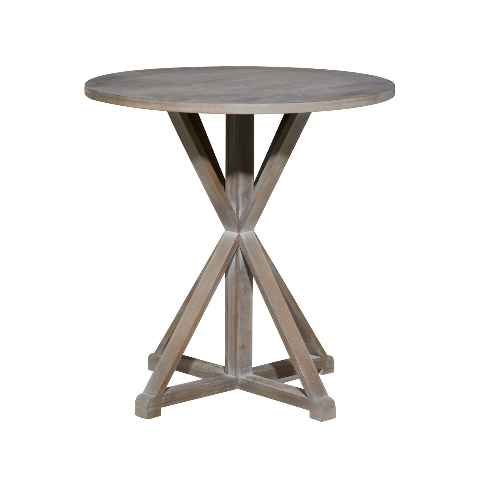 31" Brown Wood Farmhouse Accent Table