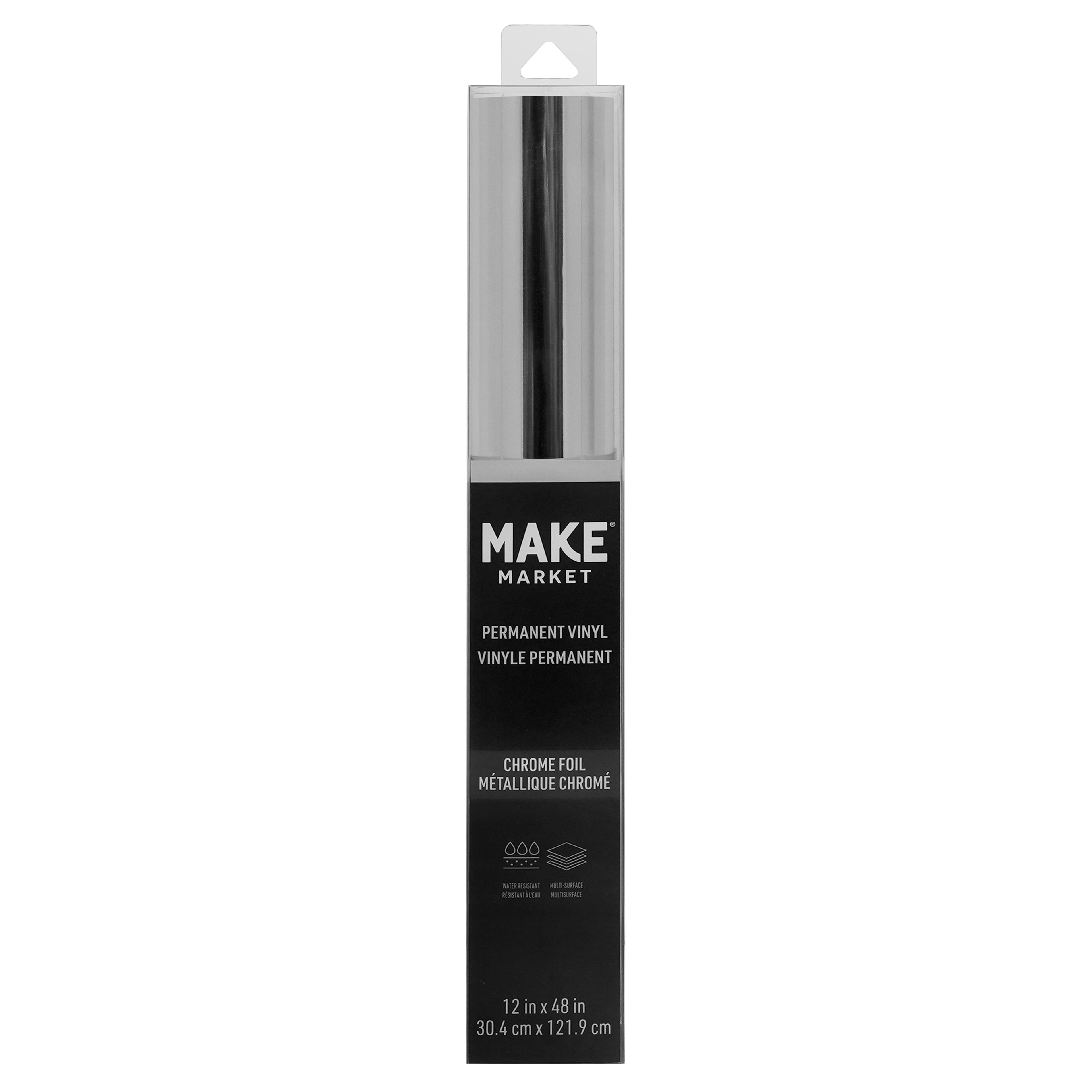 12 Pack: Chrome Foil Permanent Vinyl by Make Market®