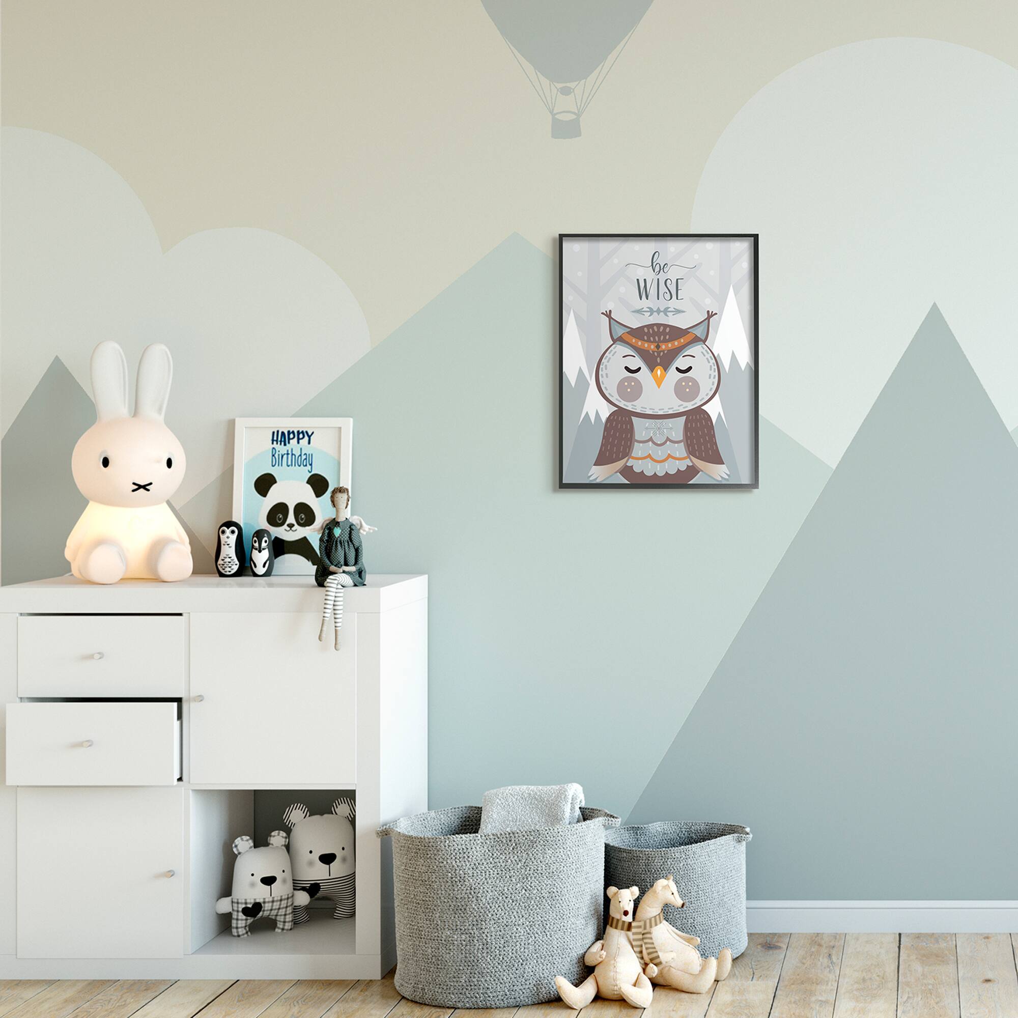 Stupell Industries Be Wise Loveable Owl Black Frame Wall Art