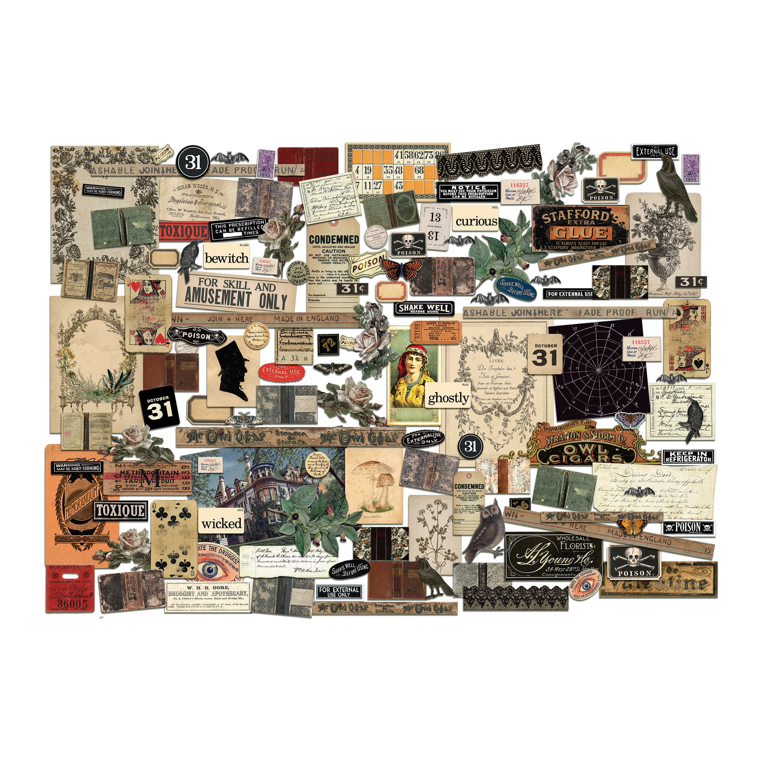 Tim Holtz® Idea-Ology Vintage Halloween Ephemera Pack | Michaels