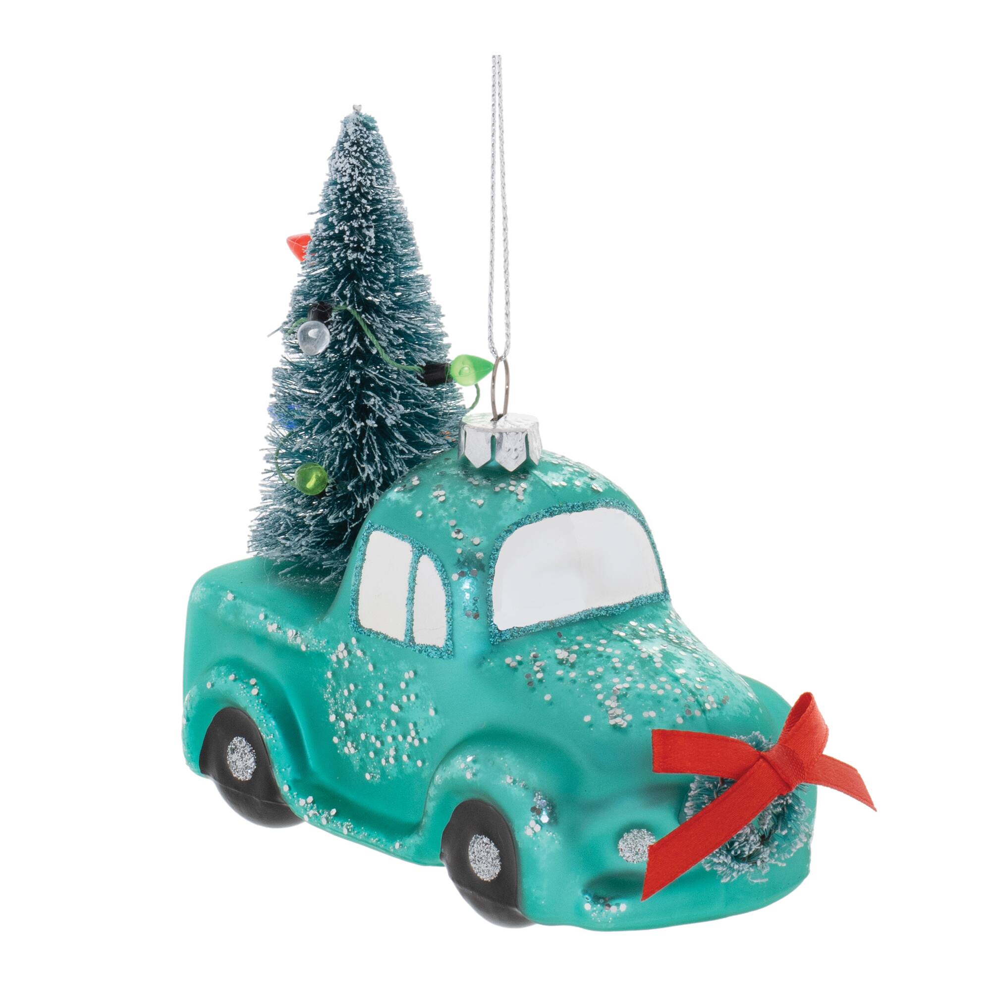 Melrose 4.5" Truck & Tree Glass Ornaments, 12ct.