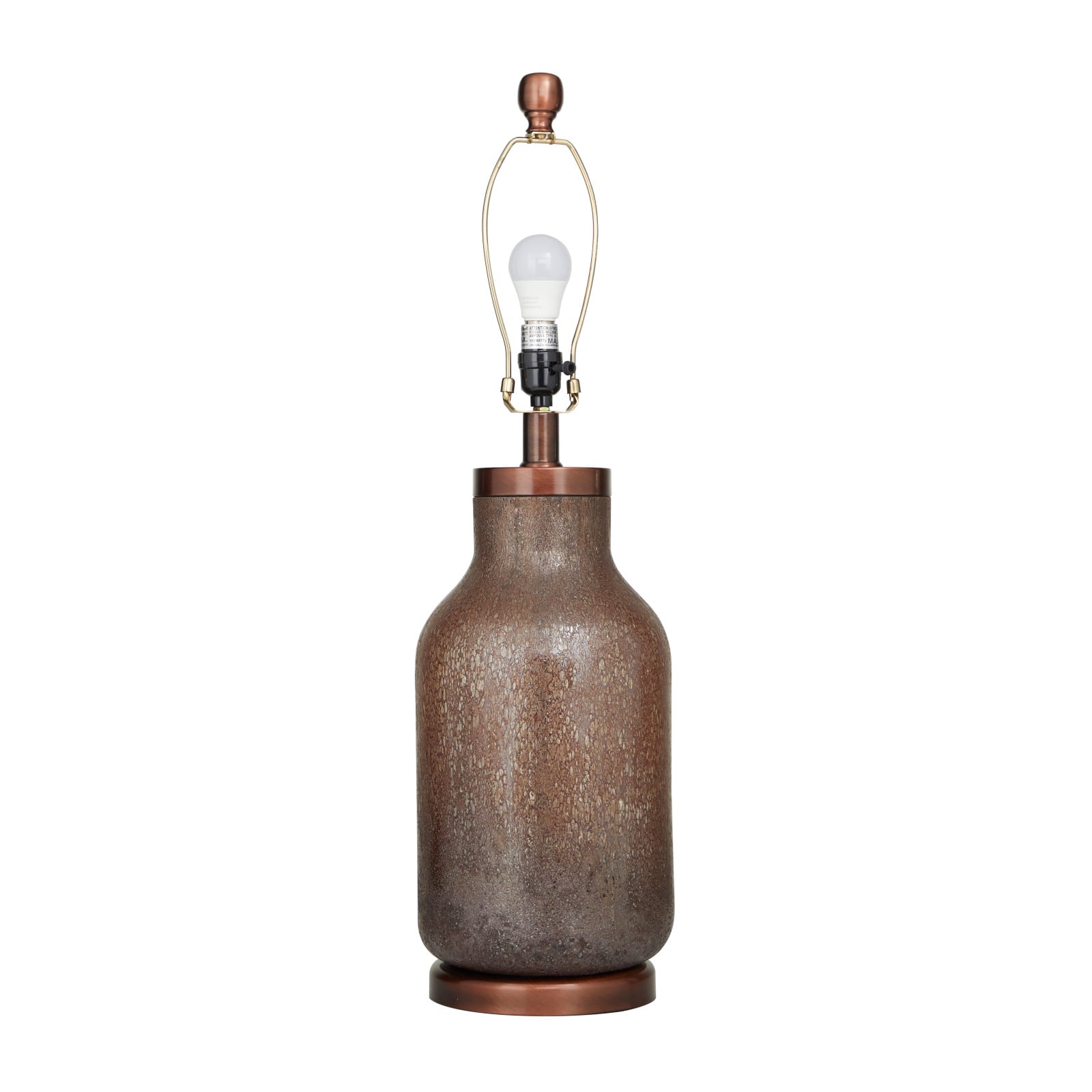 Brown Glass Table Lamp 17" x 17" x 31"