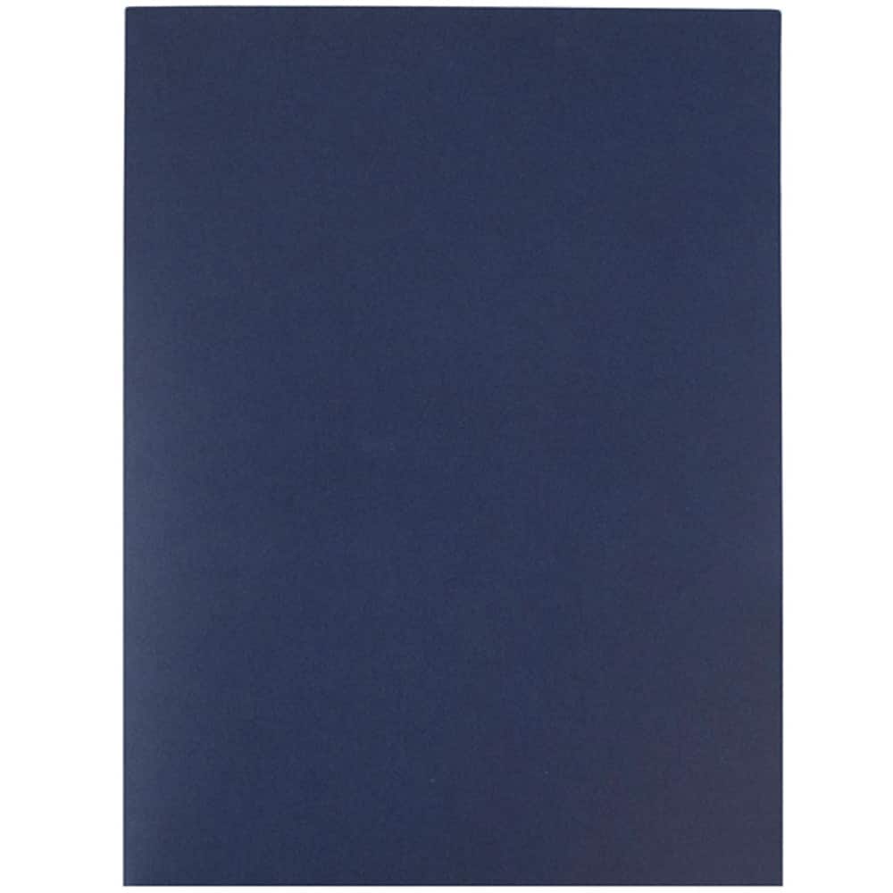 JAM Paper Navy Blue Linen 2-Pocket Folders, 25ct.
