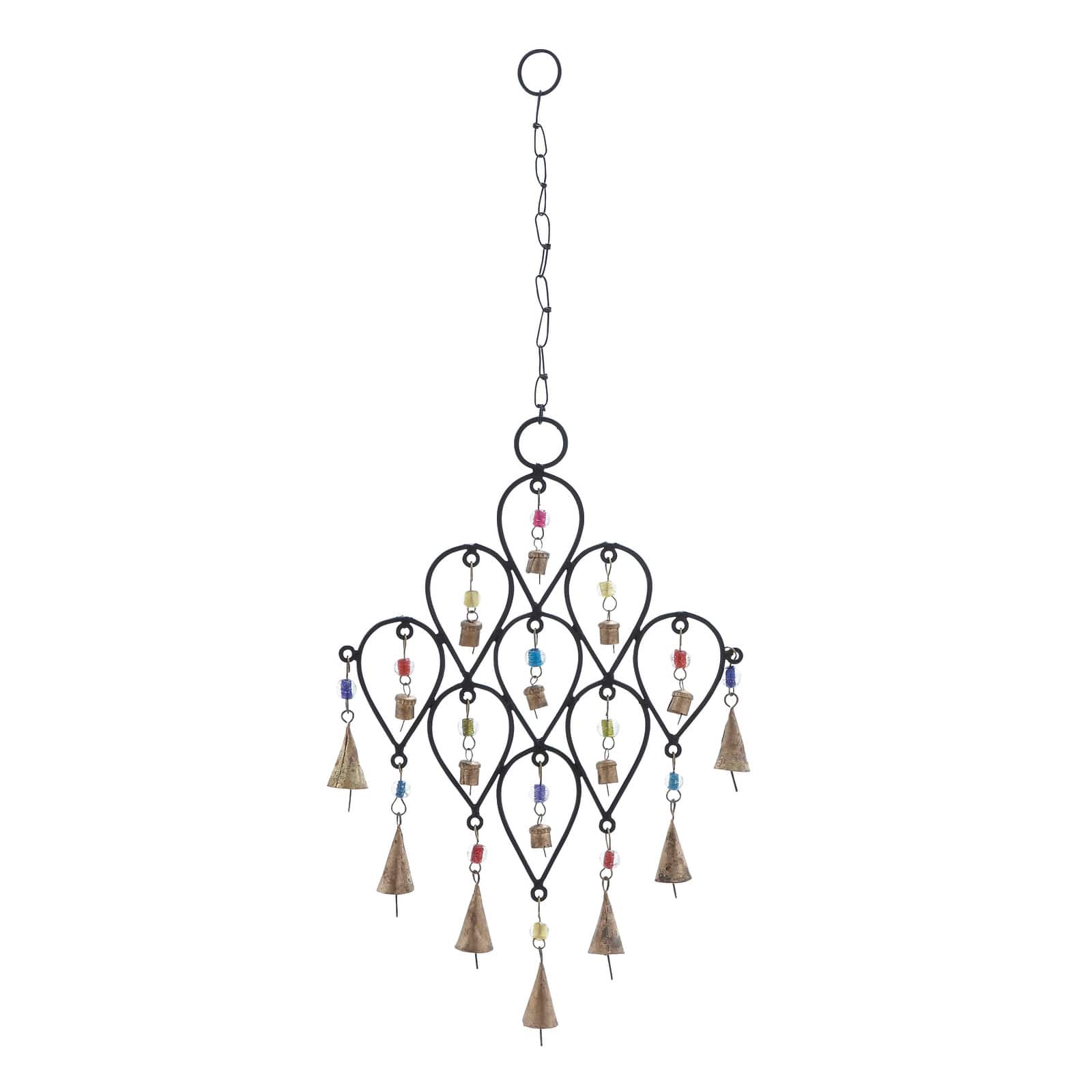 24" Black Metal Eclectic Windchime
