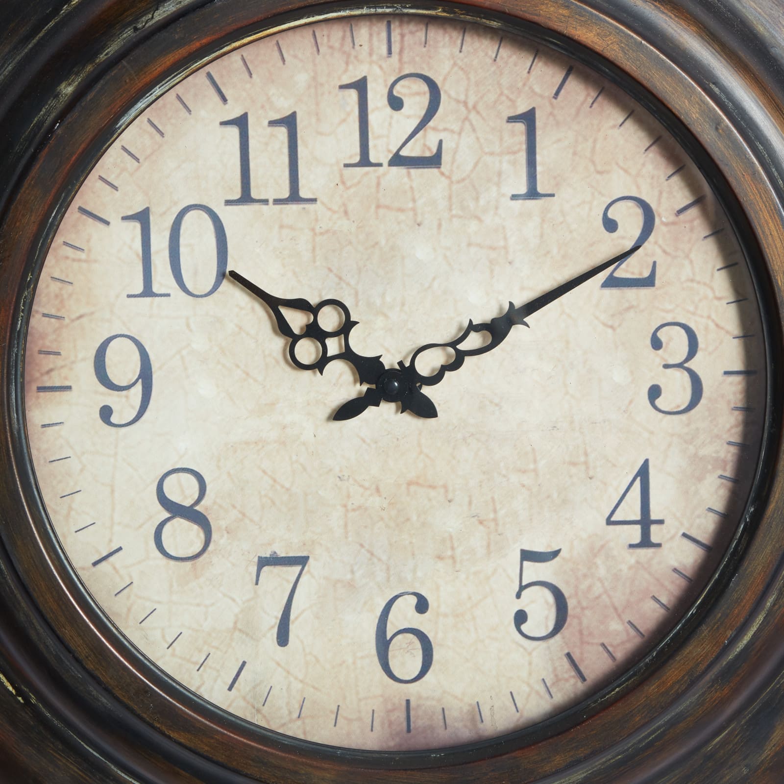 Brown Rustic Metal Wall Clock, 24" x 24"