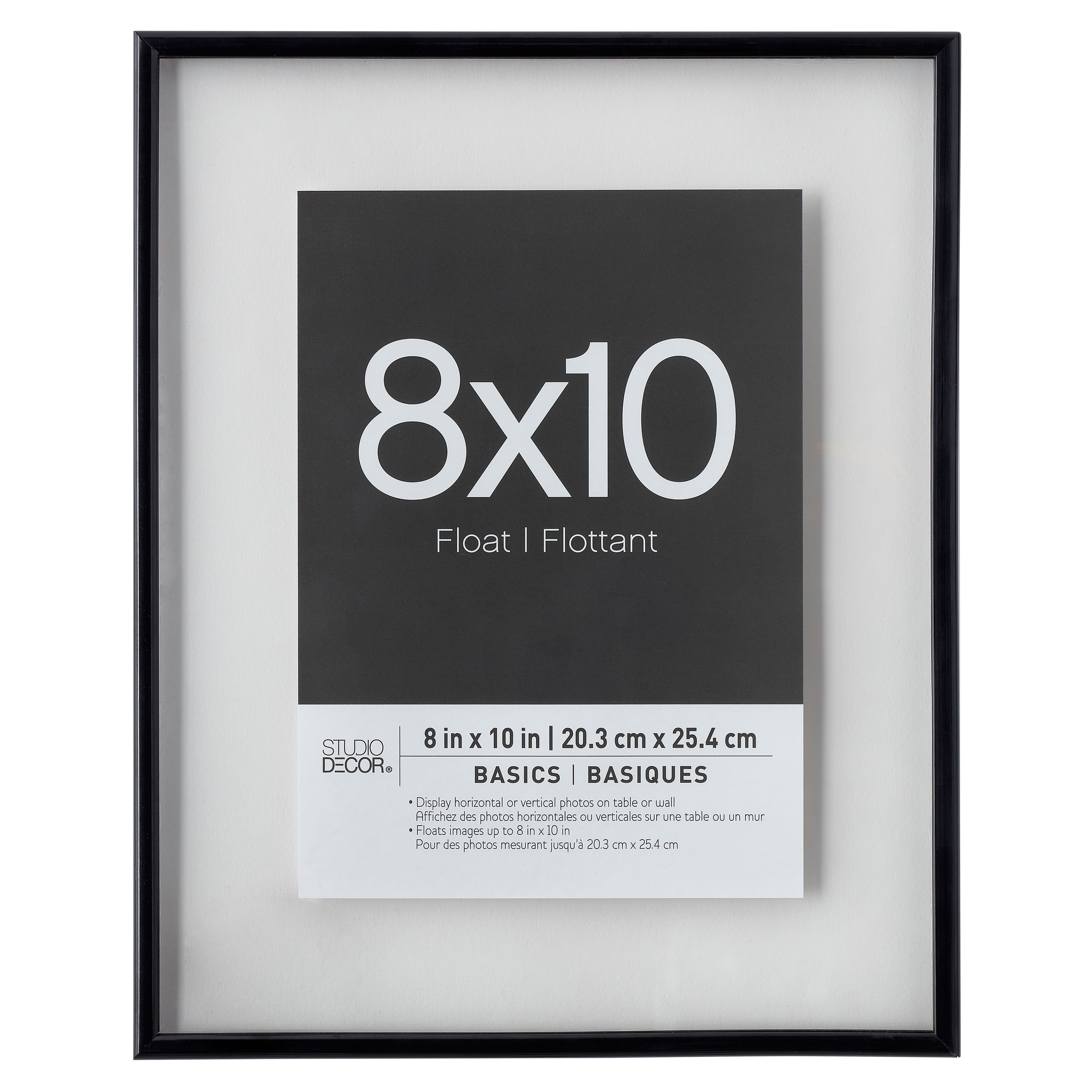 6 Pack: Black Thin 8" x 10" Float Frame, Basics by Studio Décor®