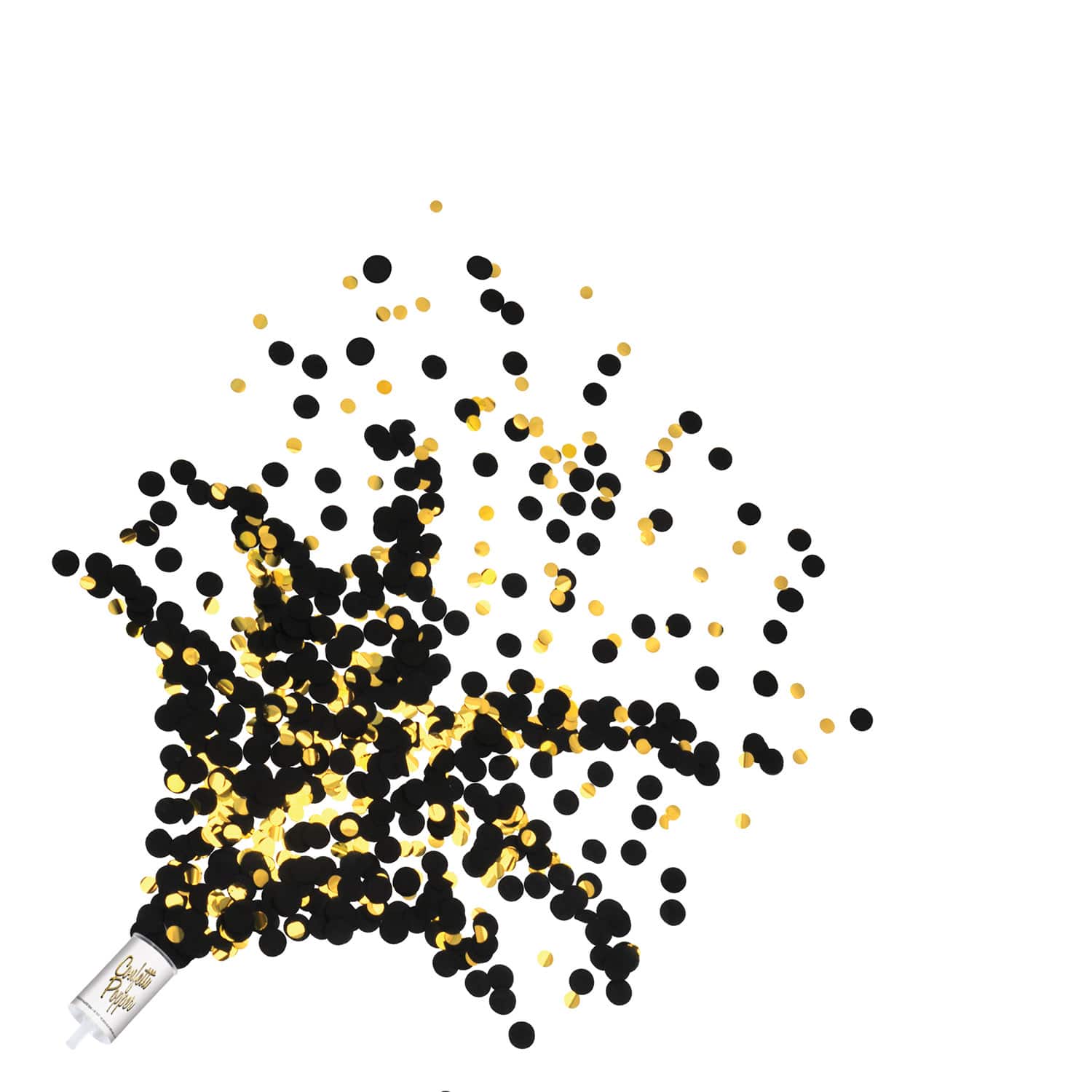 Beistle 0.5oz. Black & Gold Push Up Confetti Poppers, 8ct.