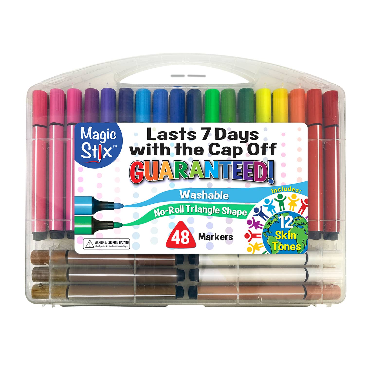The Pencil Grip Magic Stix 48 Color Triangular Washable Markers