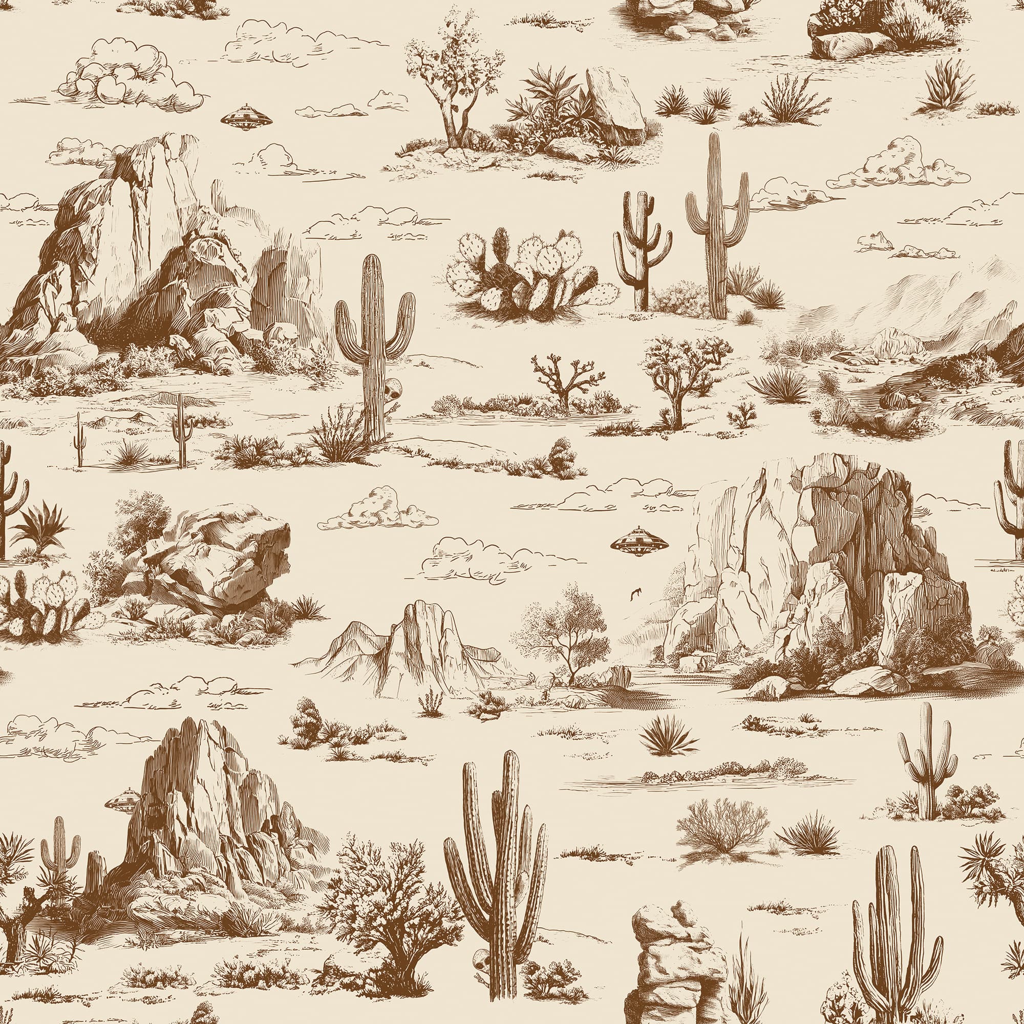 Designs Direct Area 51 Novelty Toile Peel & Stick Wallpaper