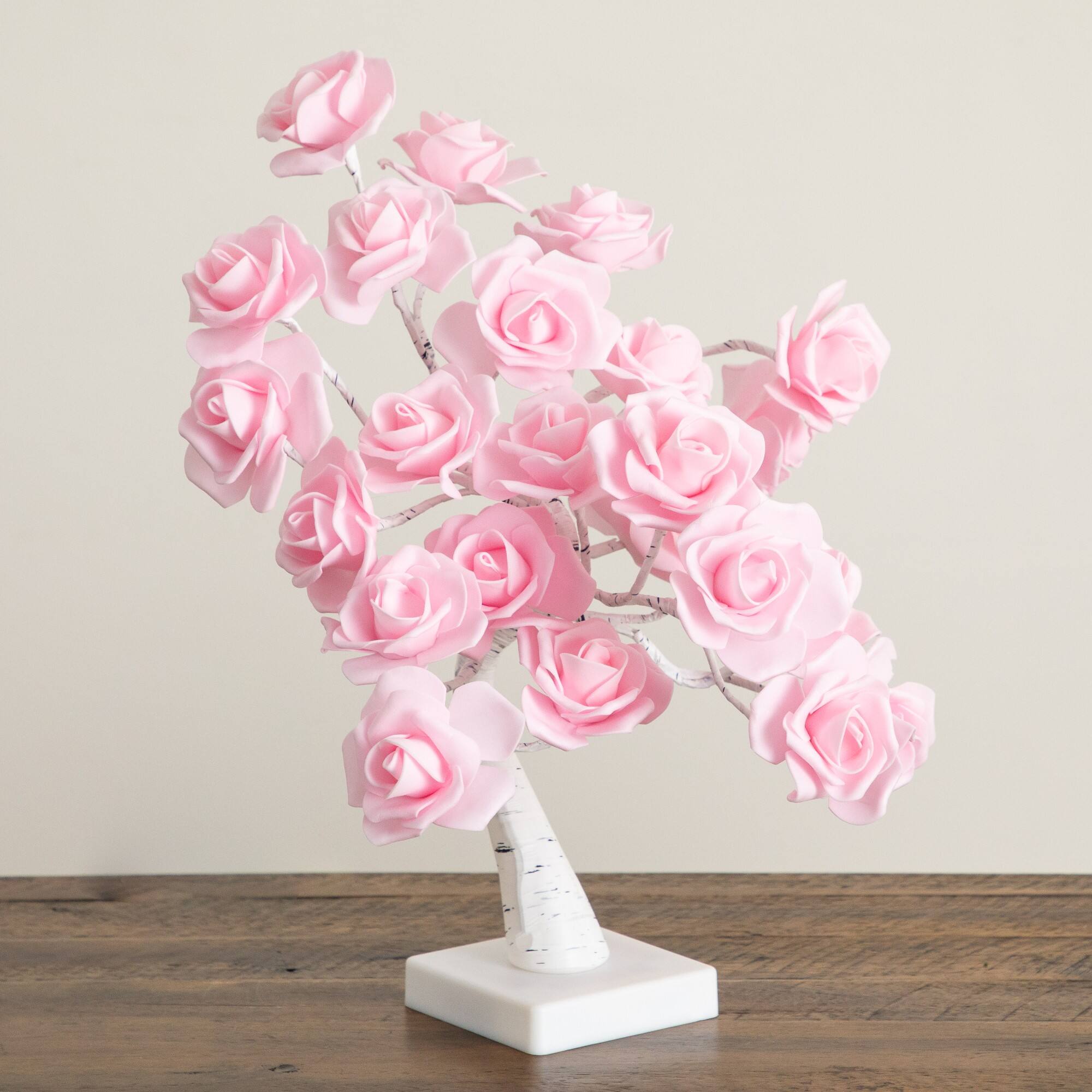 2ft. Pre-Lit Artificial Valentine's Day Twig Tree with 24 Rose Shaped LED Lights