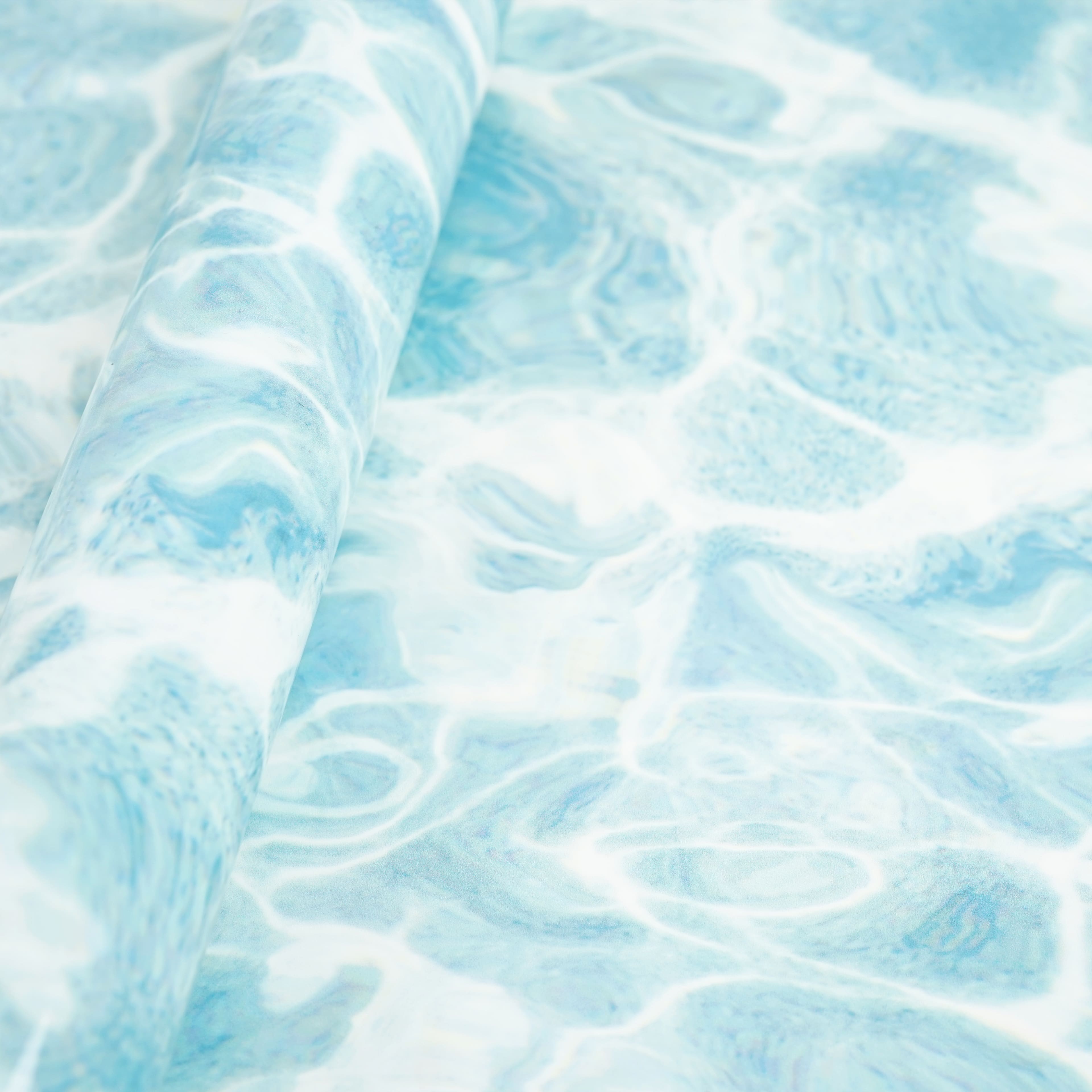 Blue & White Water Heat Transfer Vinyl by Make Market®