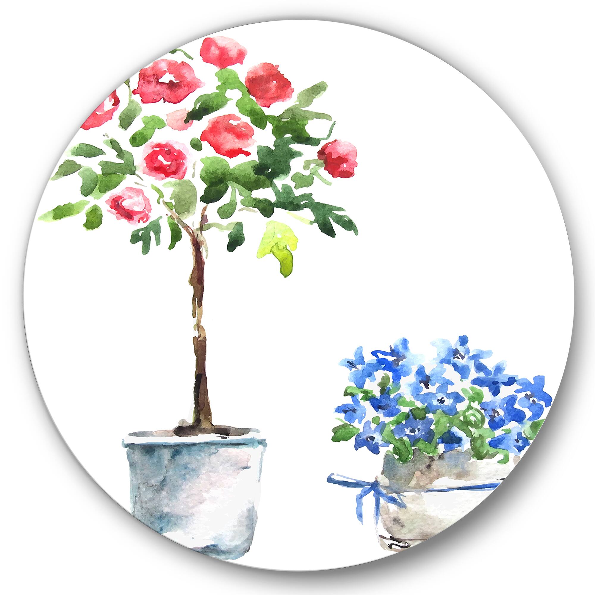 Designart - Blue and Red Houseplants