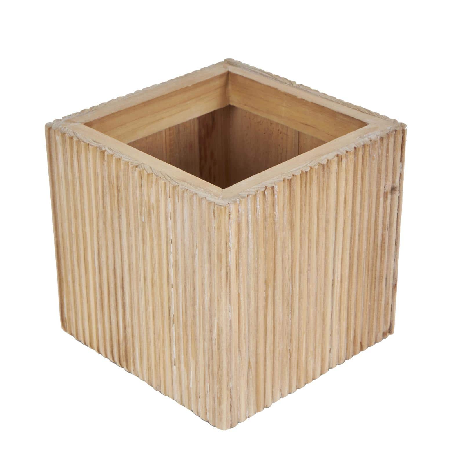 Light Brown Box Set with Whitewashed Wood Lids