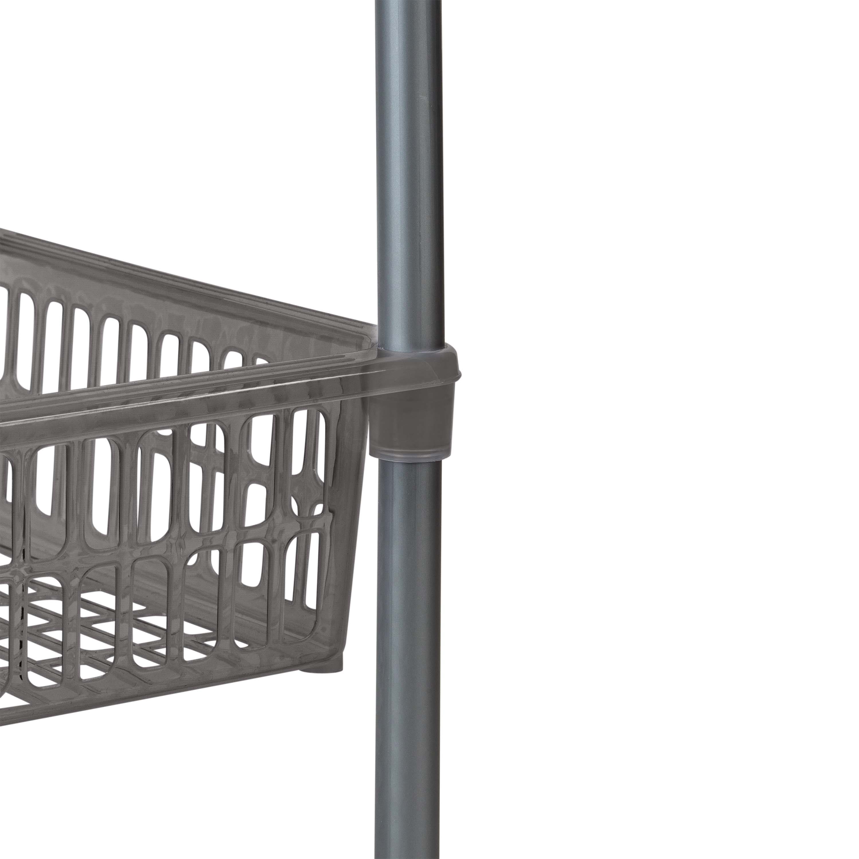 Kitchen Details Smoke Gray 4-Tier Slim Shelf