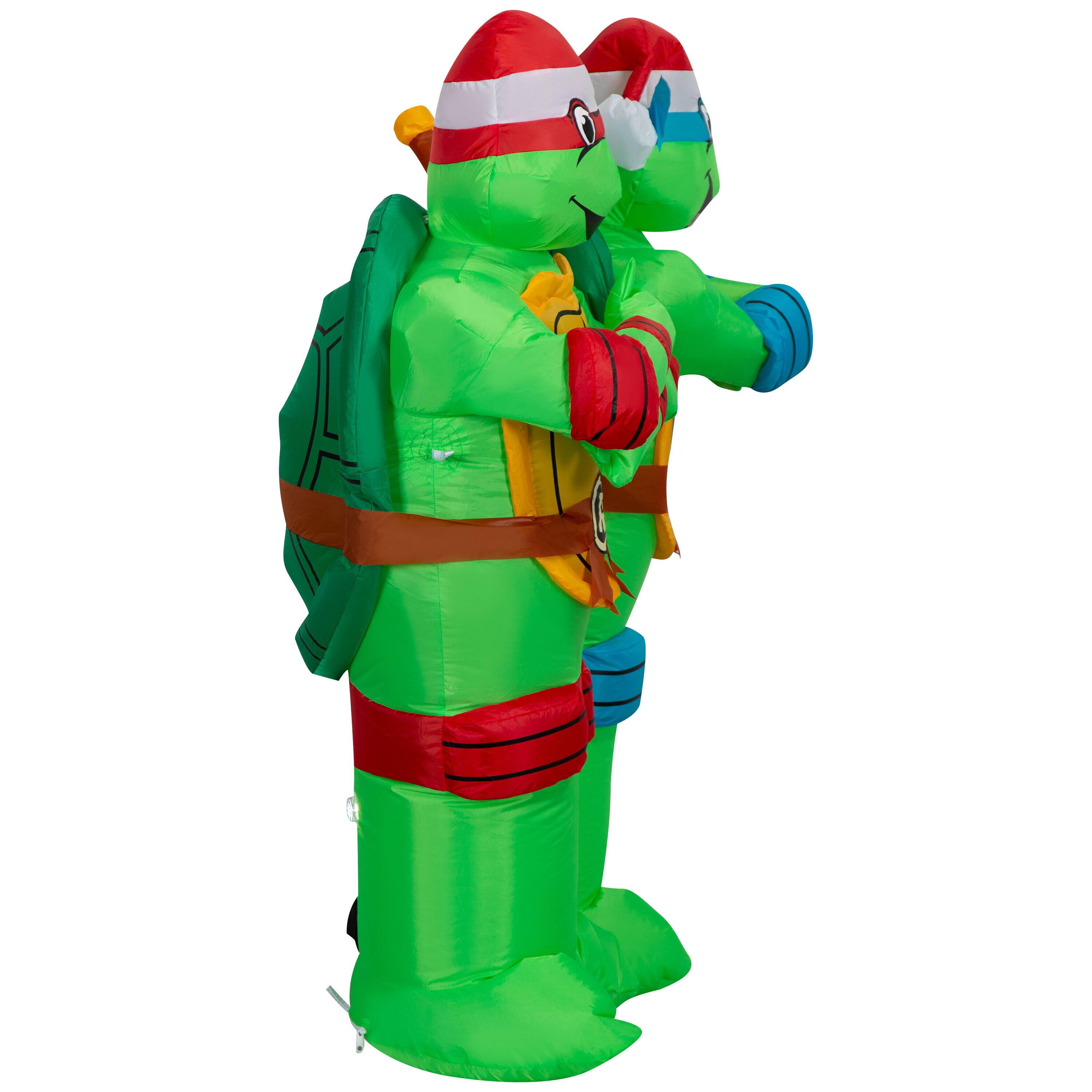 4ft. Airblown® Inflatable Paramount Teenage Mutant Ninja Turtles Leonardo & Raphael Christmas Light