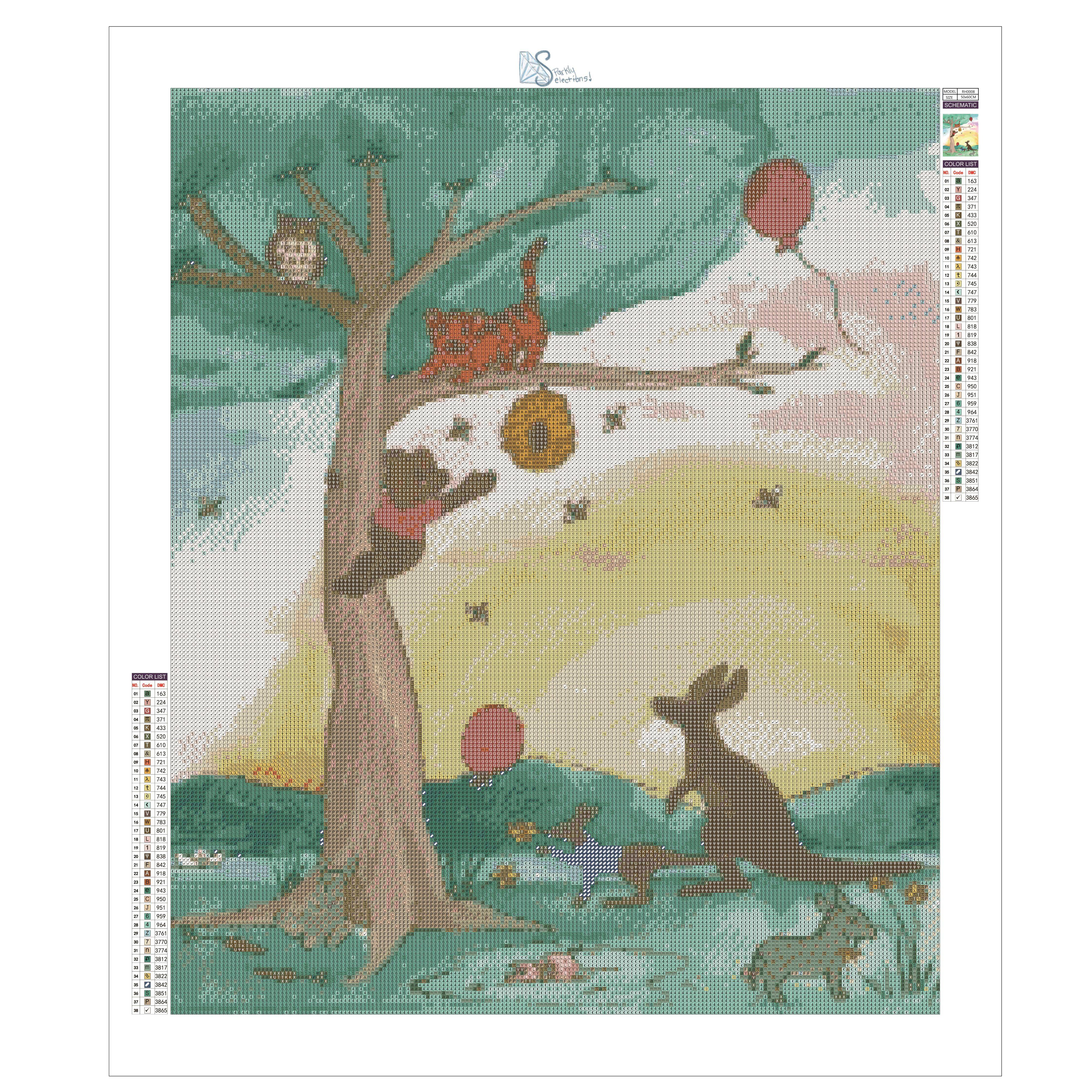 Sparkly Selections Wildlife - Local Utah Artist Rachel H. Diamond Painting Kit, Square Diamonds