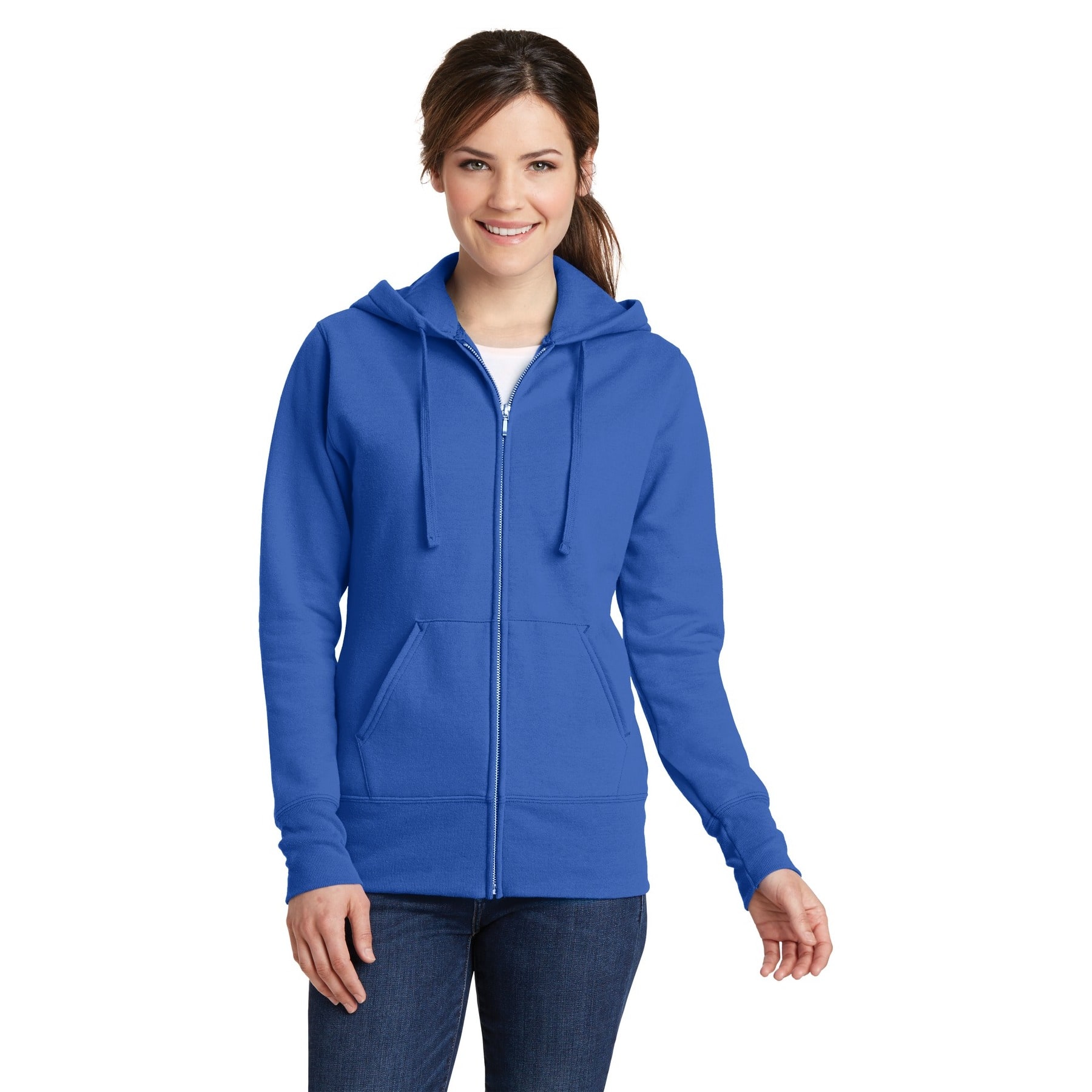 Port & Company® Ladies Core Fleece Full-Zip Hooded Sweatshirt