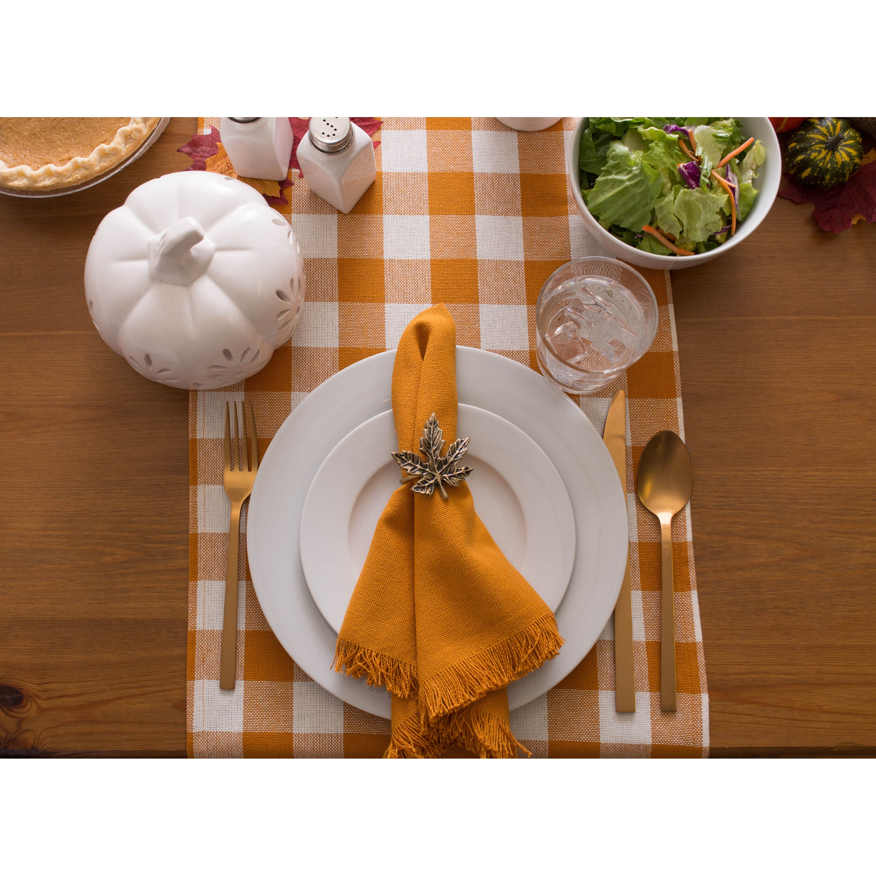 DII® Gold Maple Leaf Napkin Rings, 6ct.