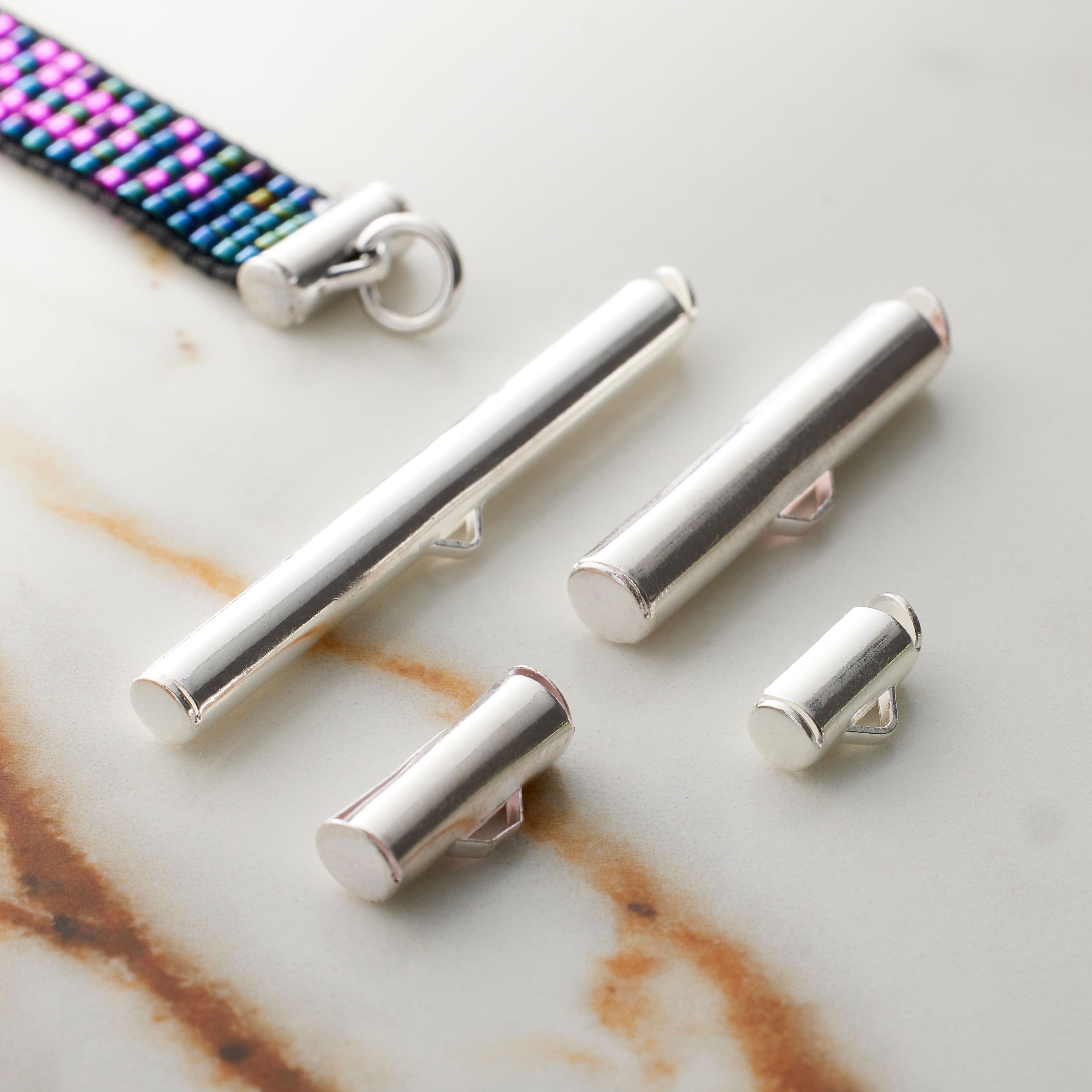 12 Packs: 16 ct. (192 total) Mixed Metal Slider End Tubes by Bead Landing™