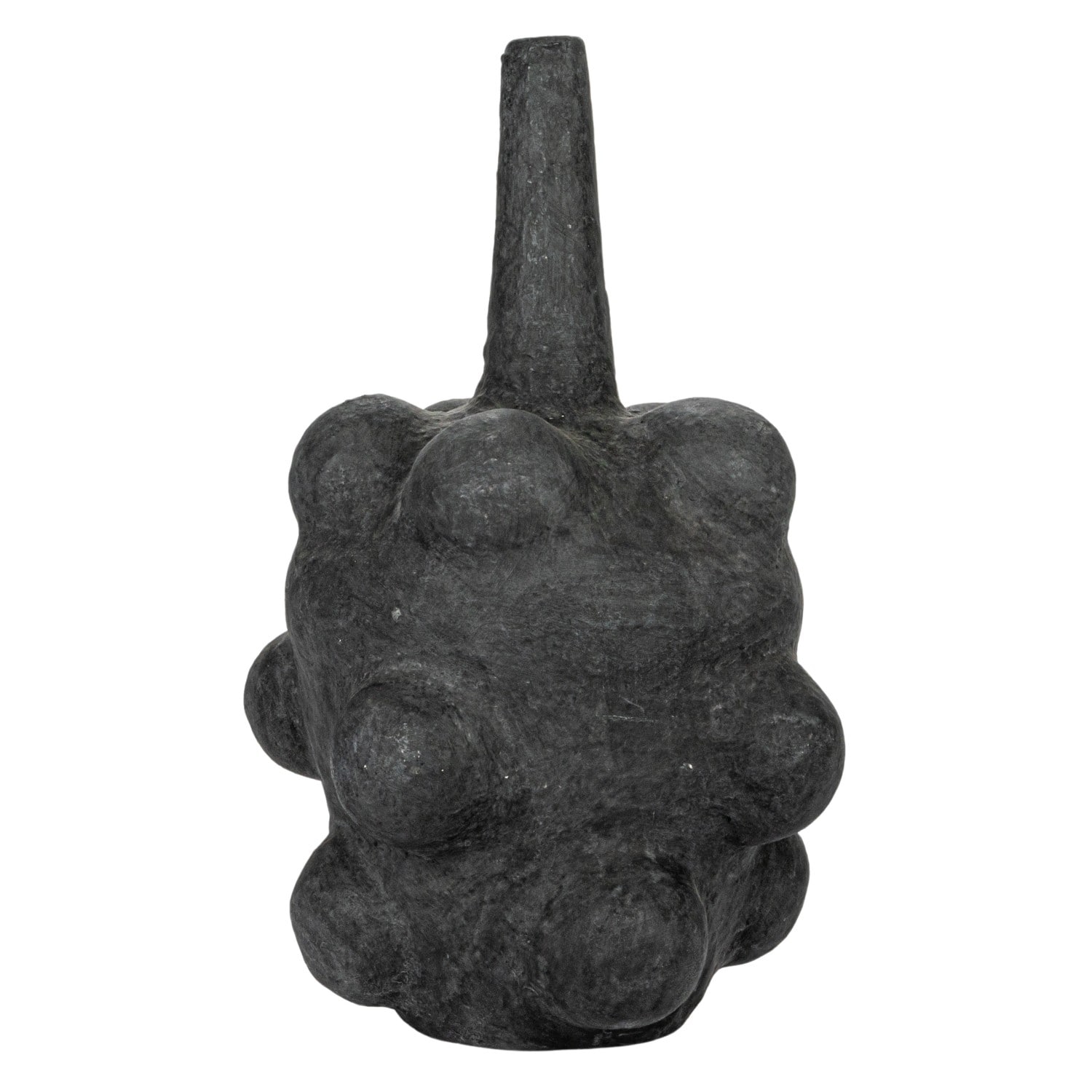 Hello Honey® 21" Black Handmade Paper mache Bubble Vase with Distressed Finish