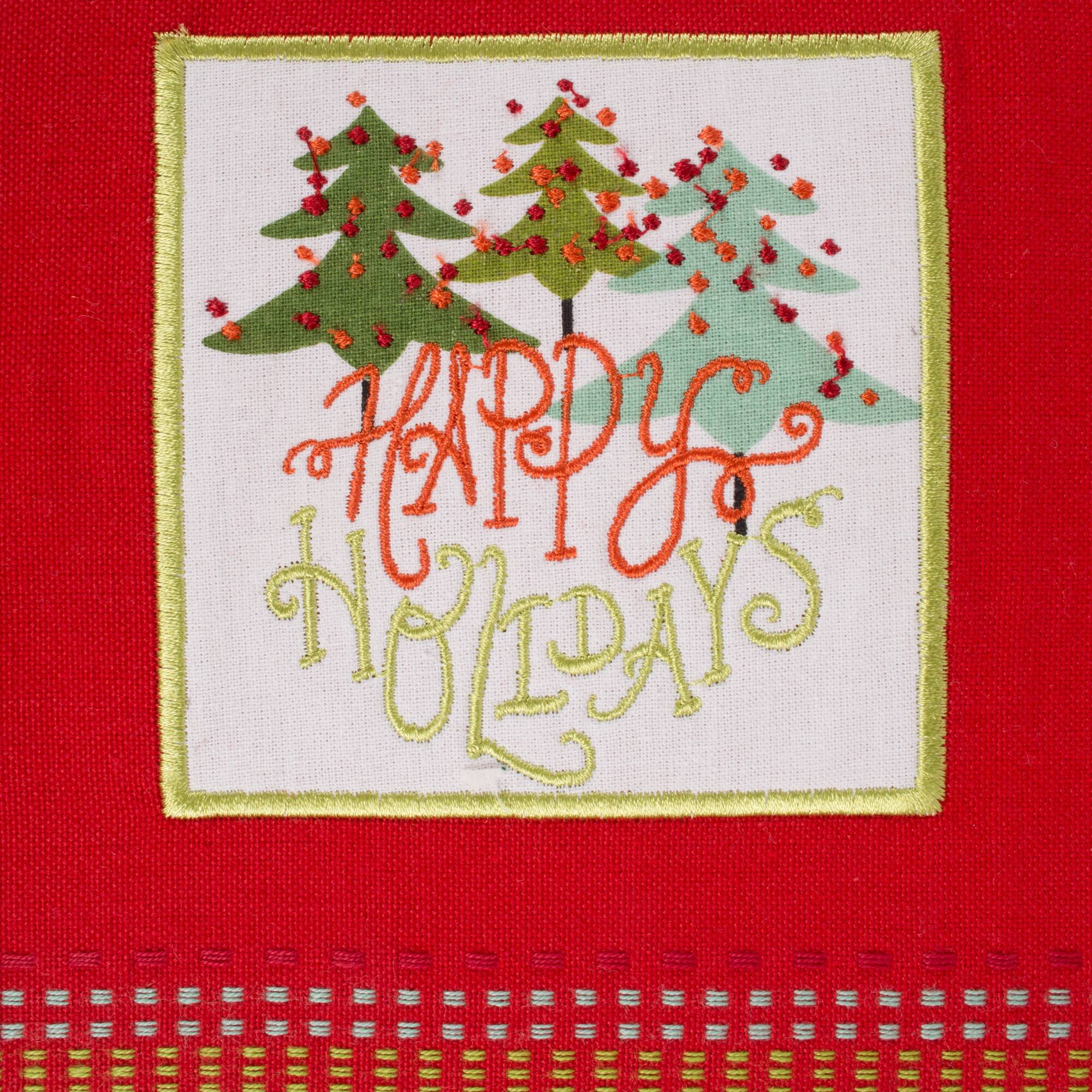 DII® Cozy Christmas Embellished Dishtowel Set