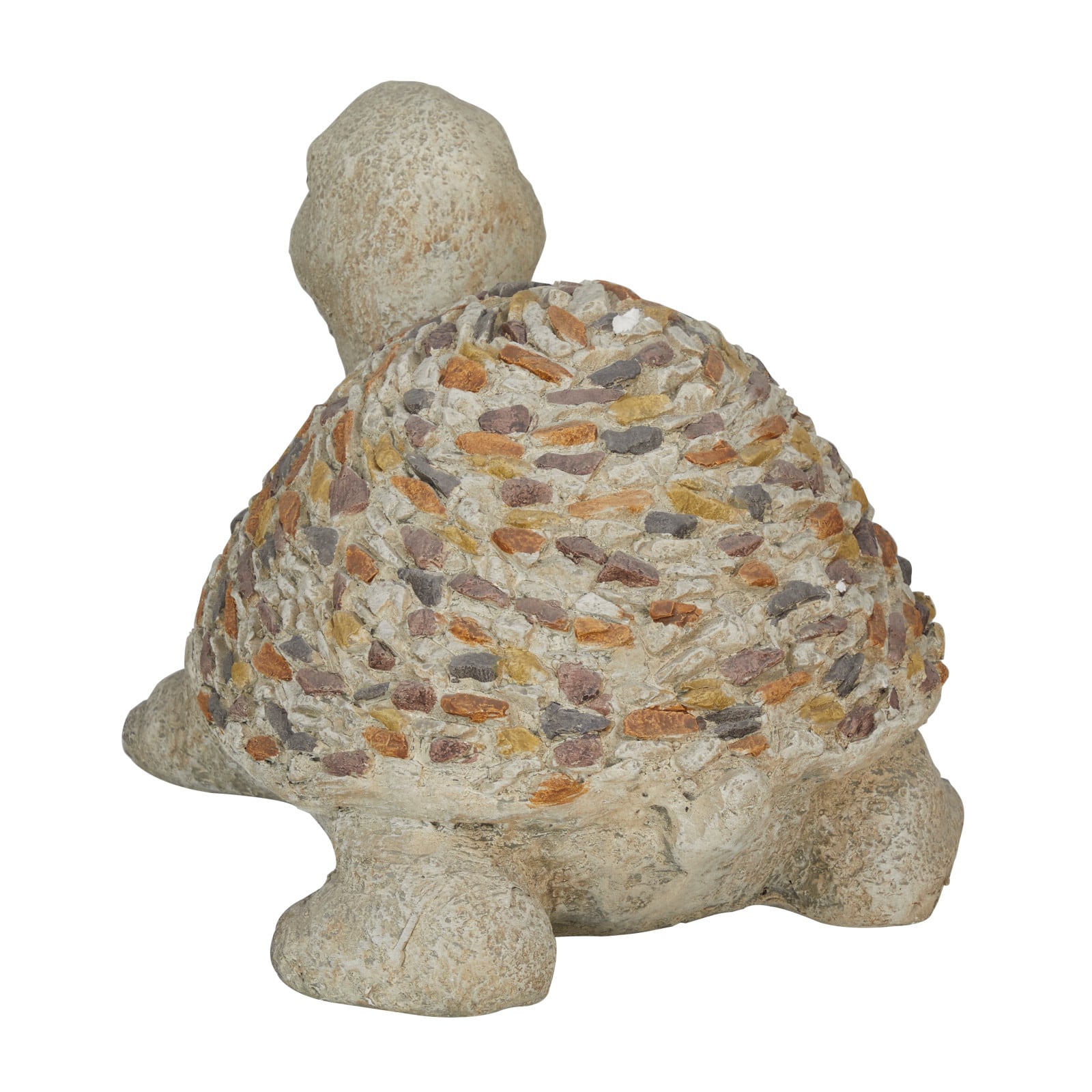 14" Gray Stone Farmhouse Turtle Garden Sculpture