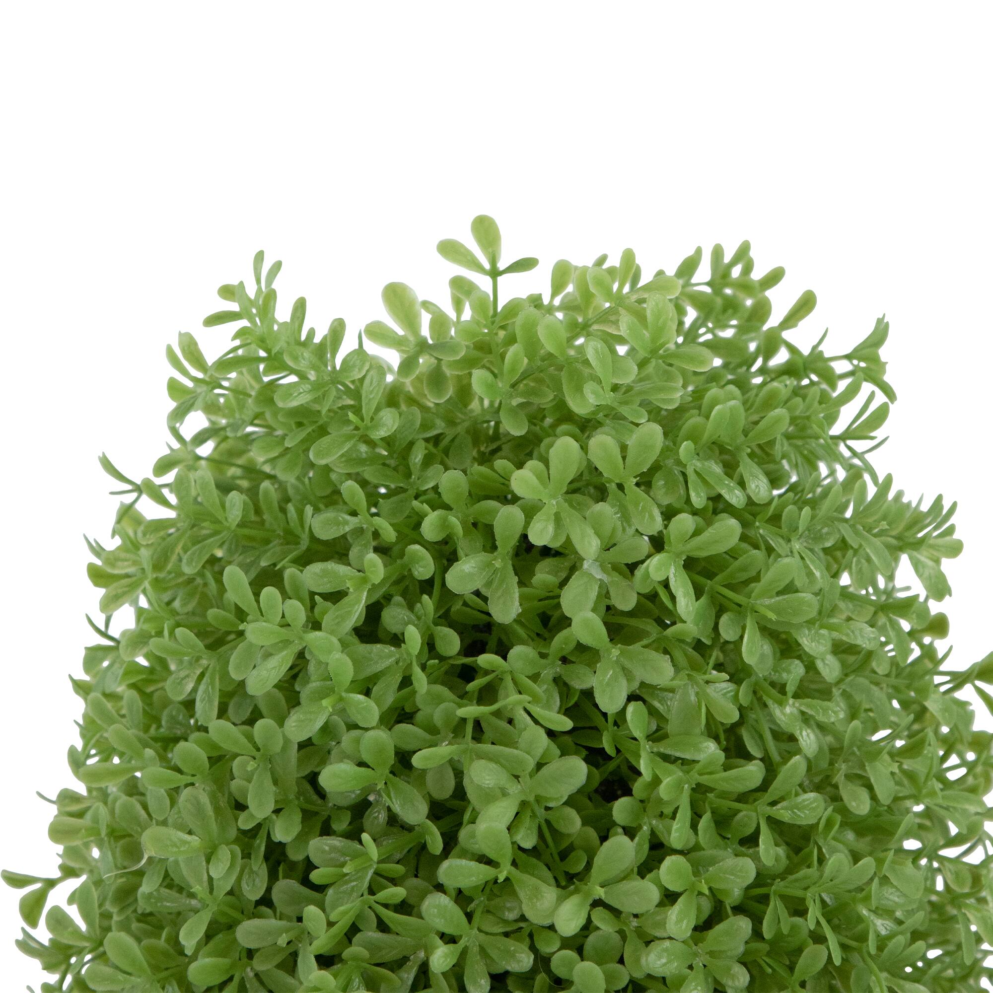 15" Unlit Artificial Boxwood Cone Topiary Tree with Round Pot