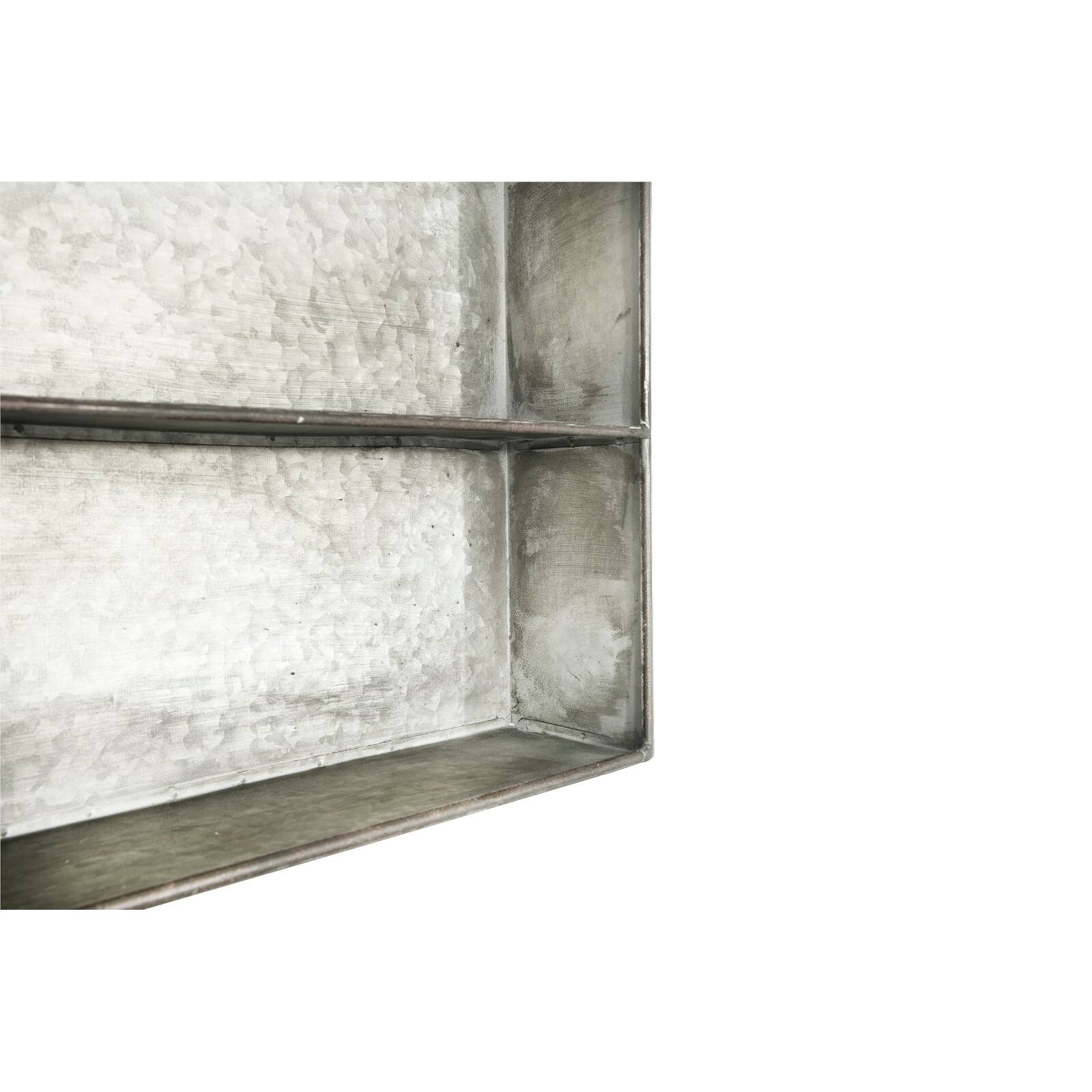 Hello Honey® 35.5" Distressed Gray Metal 6 Tier Wall Shelf