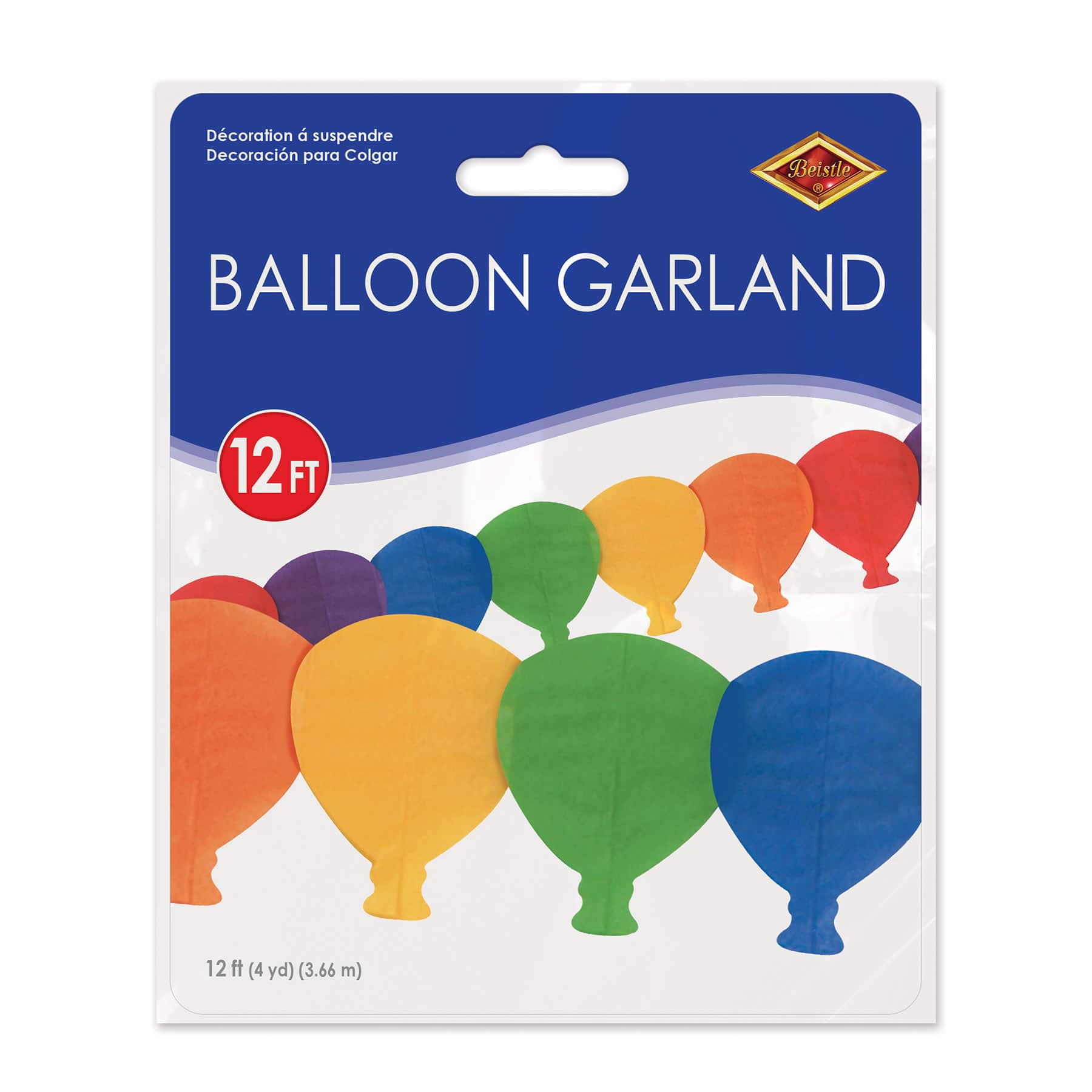 Beistle 5.5" x 12ft. Balloon Garlands, 2ct.