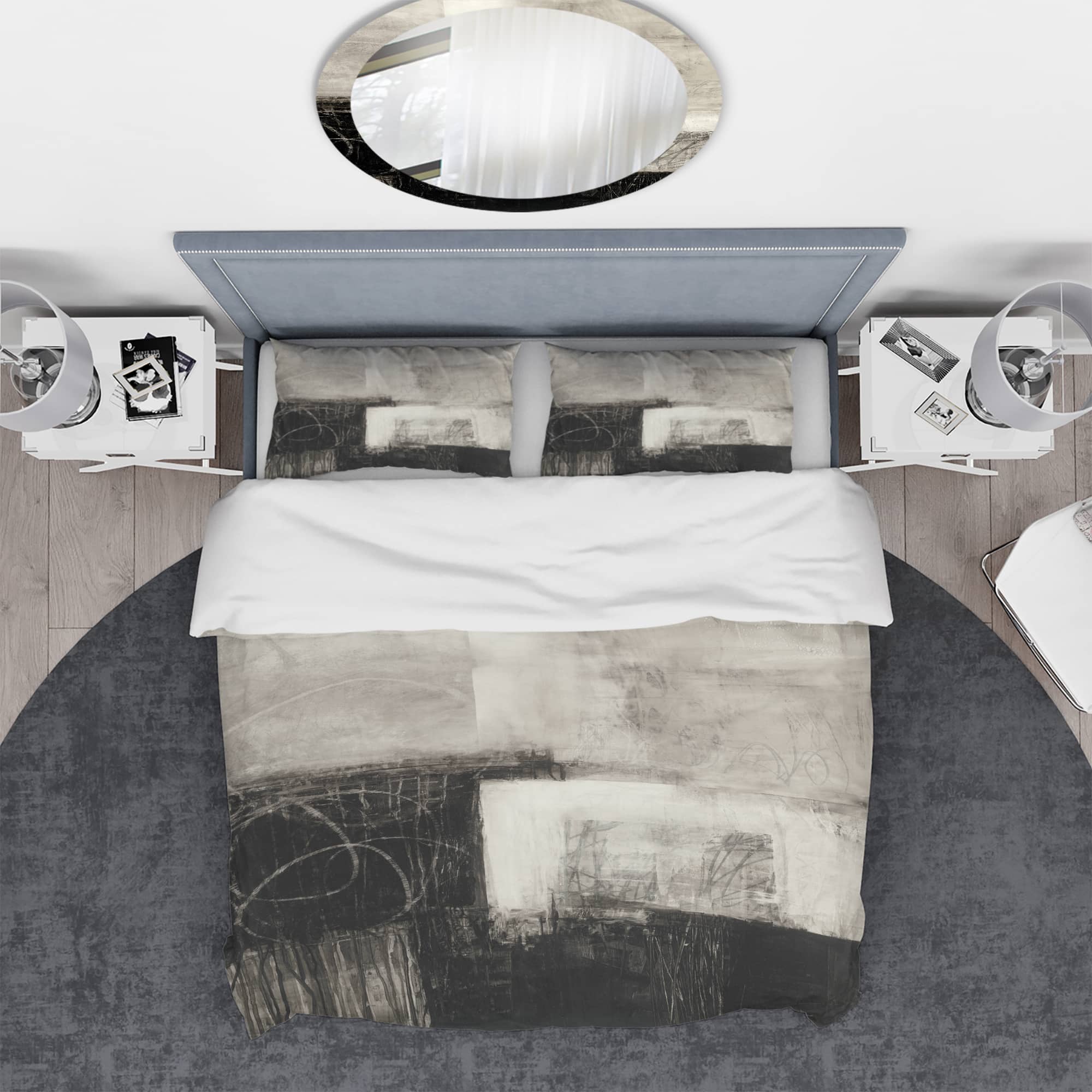 Designart 'A Geometric Day II' Geometric Bedding Set