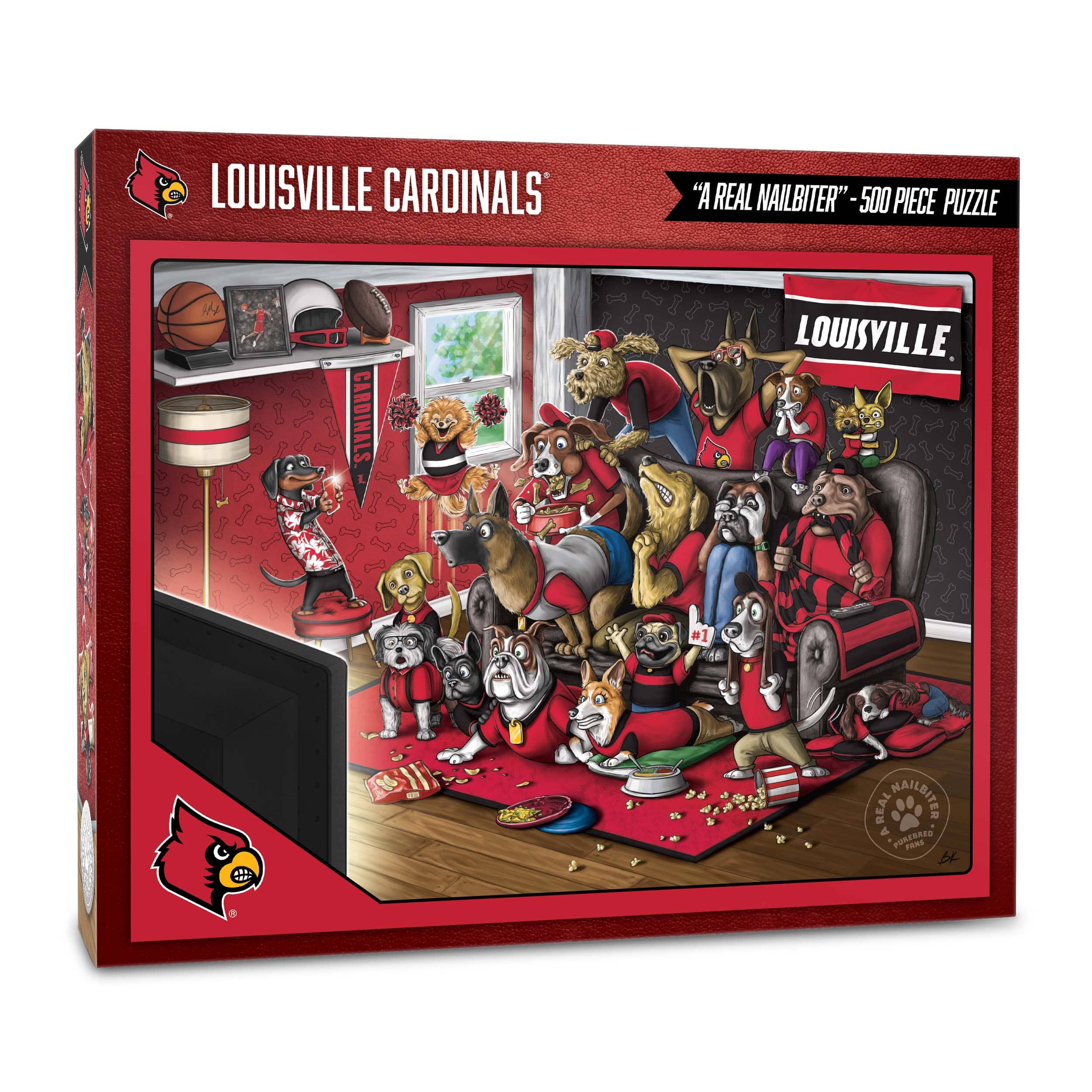 College Football Purebred Fans A Real Nailbiter 500 Piece Puzzle By Youthefan in Louisville Cardinals | 18" x 24" | Michaels®