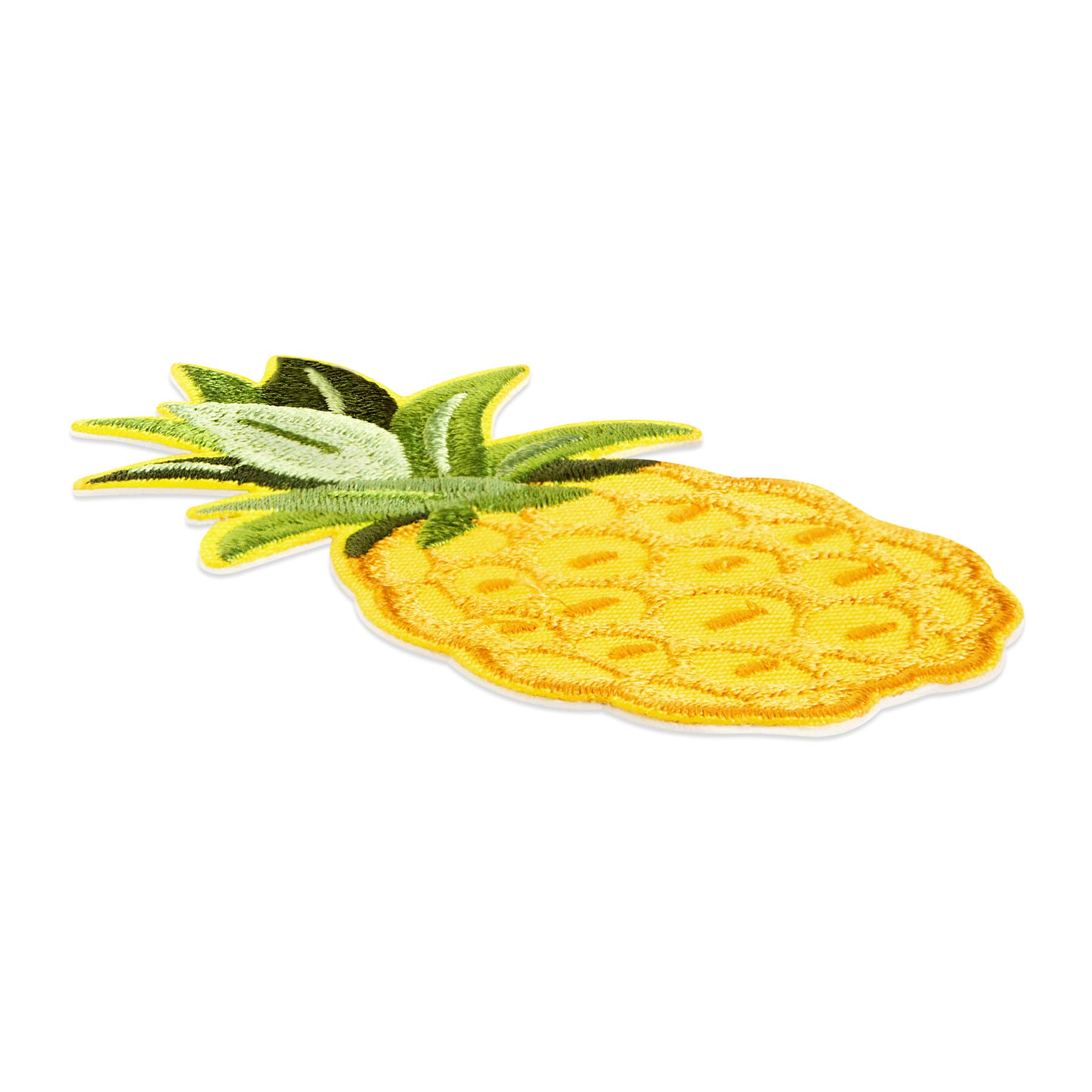 Yellow Pineapple Embroidered Iron-On & Adhesive Patch by Make Market®
