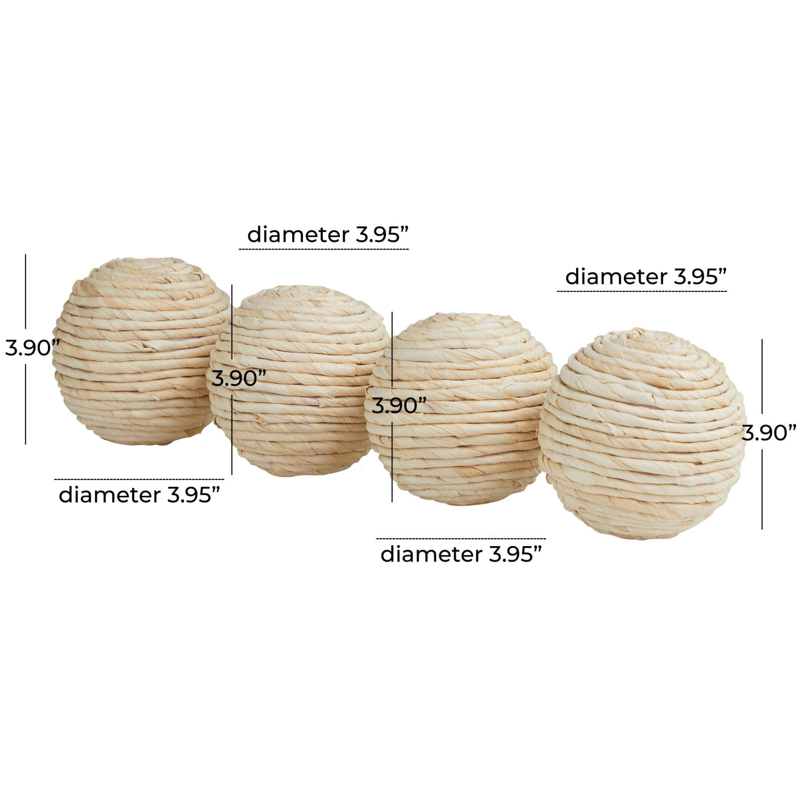 Beige Handmade Jute Orbs & Vase Filler Set