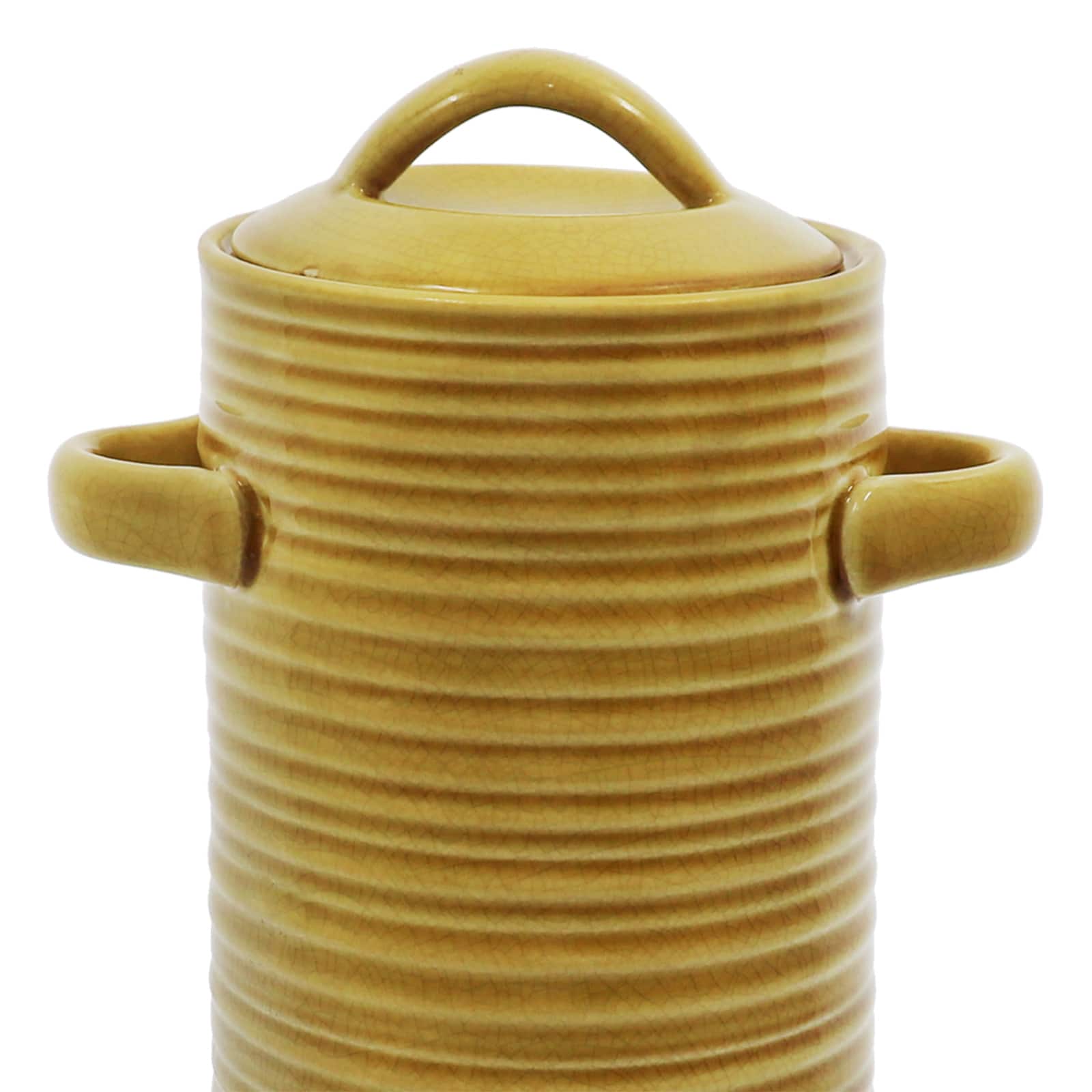 12" Yellow Ceramic Container by Ashland®
