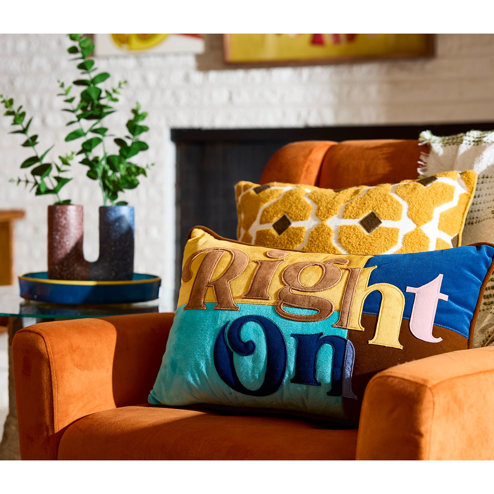 Jonathan Adler x Michaels 12" x 20" Right On Pillow