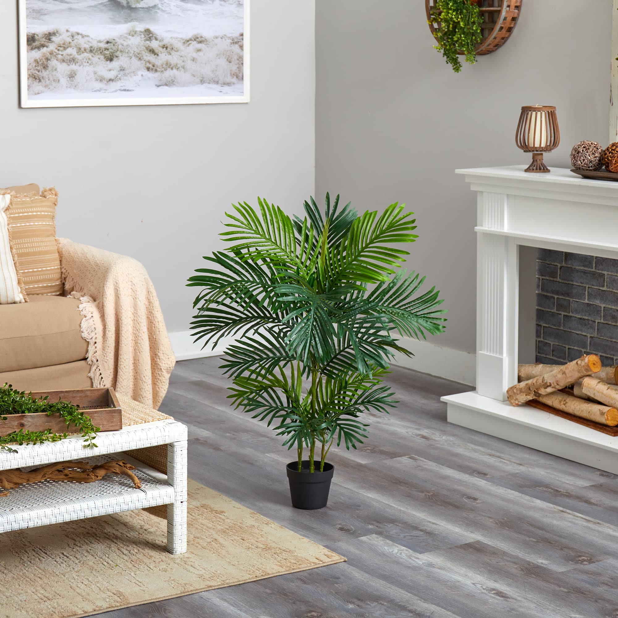 3.5ft. Potted UV Resistant Areca Palm Tree