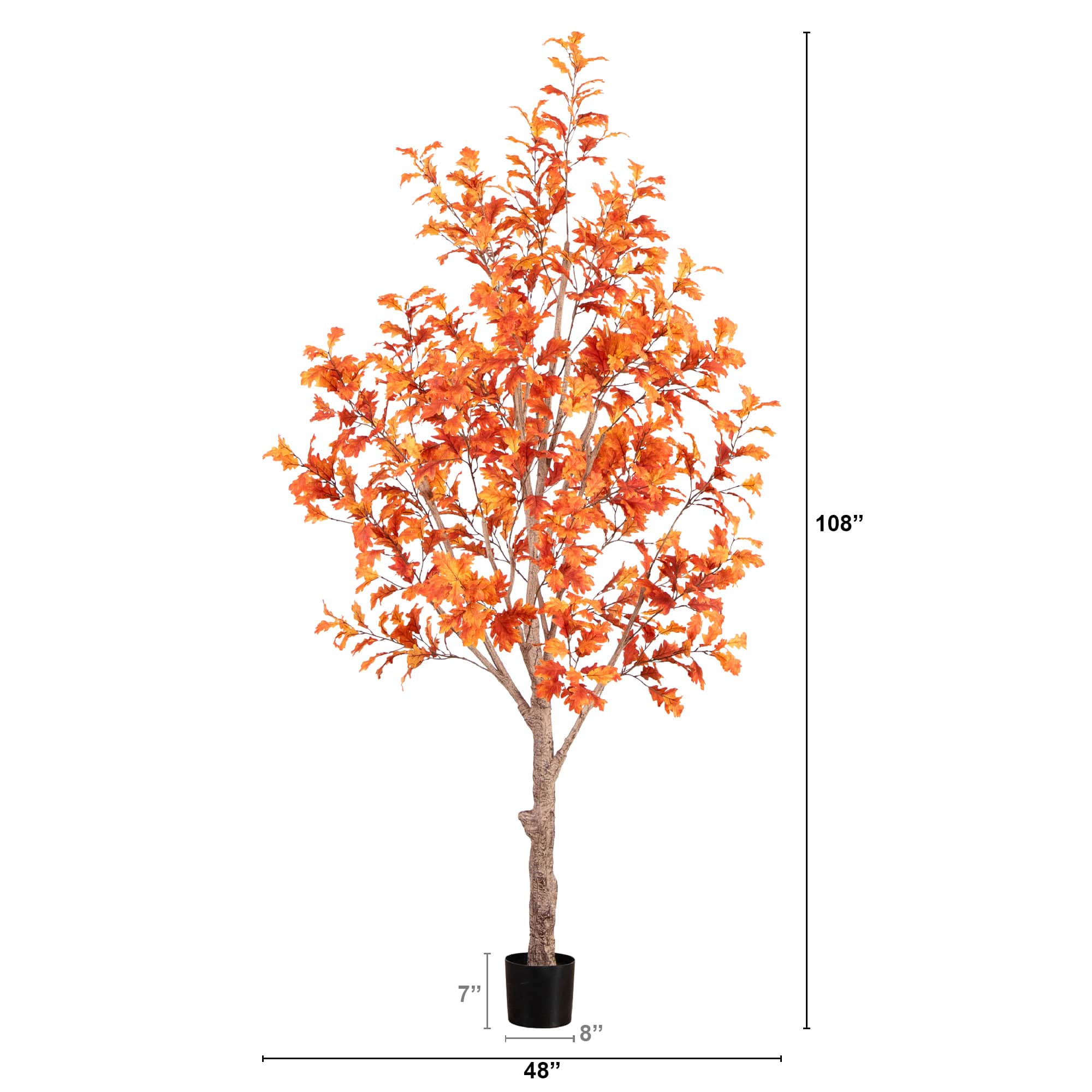 9ft. Potted Artificial Autumn Oak Tree