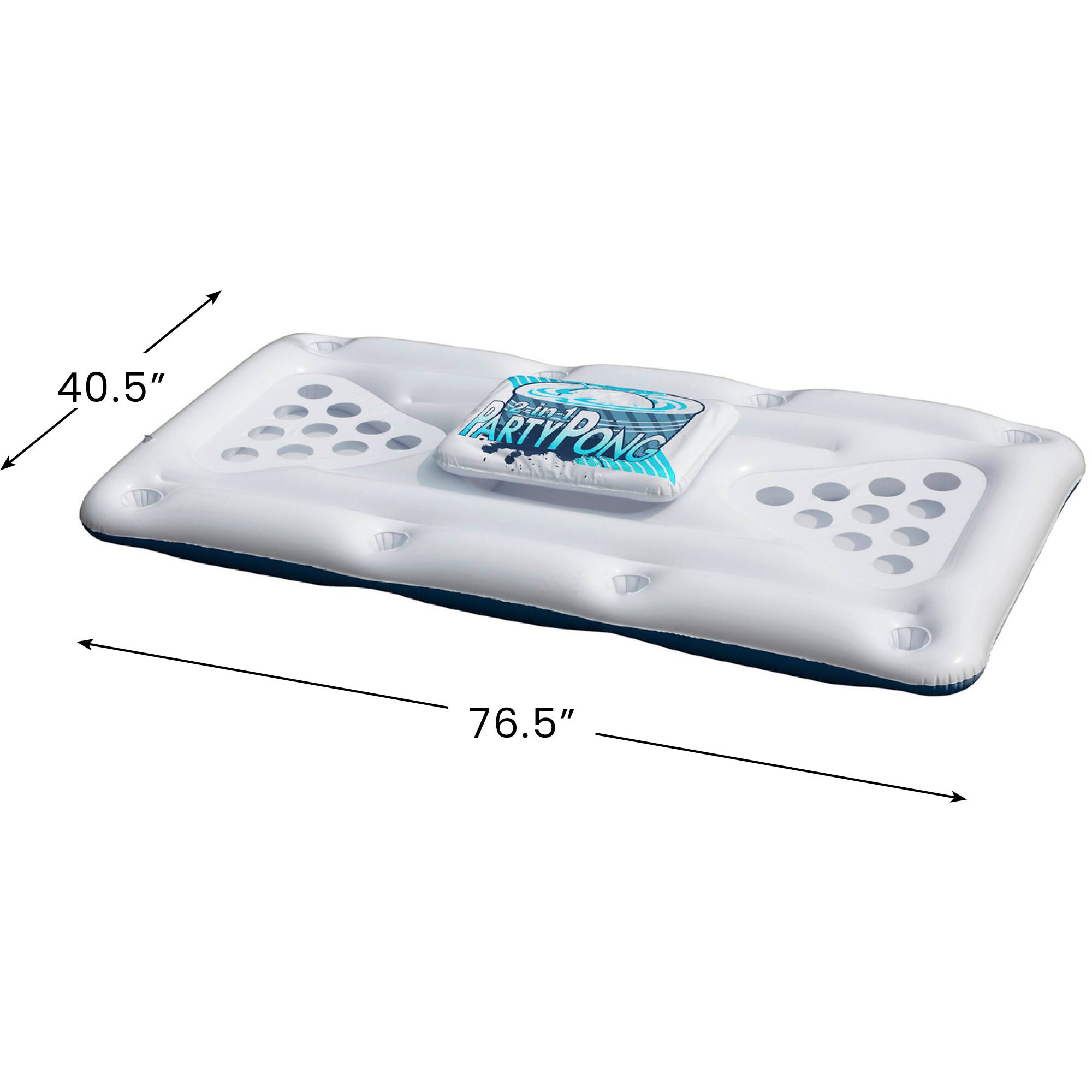 76.5" Floating Swimming Pool Pong Game with Built In Cooler