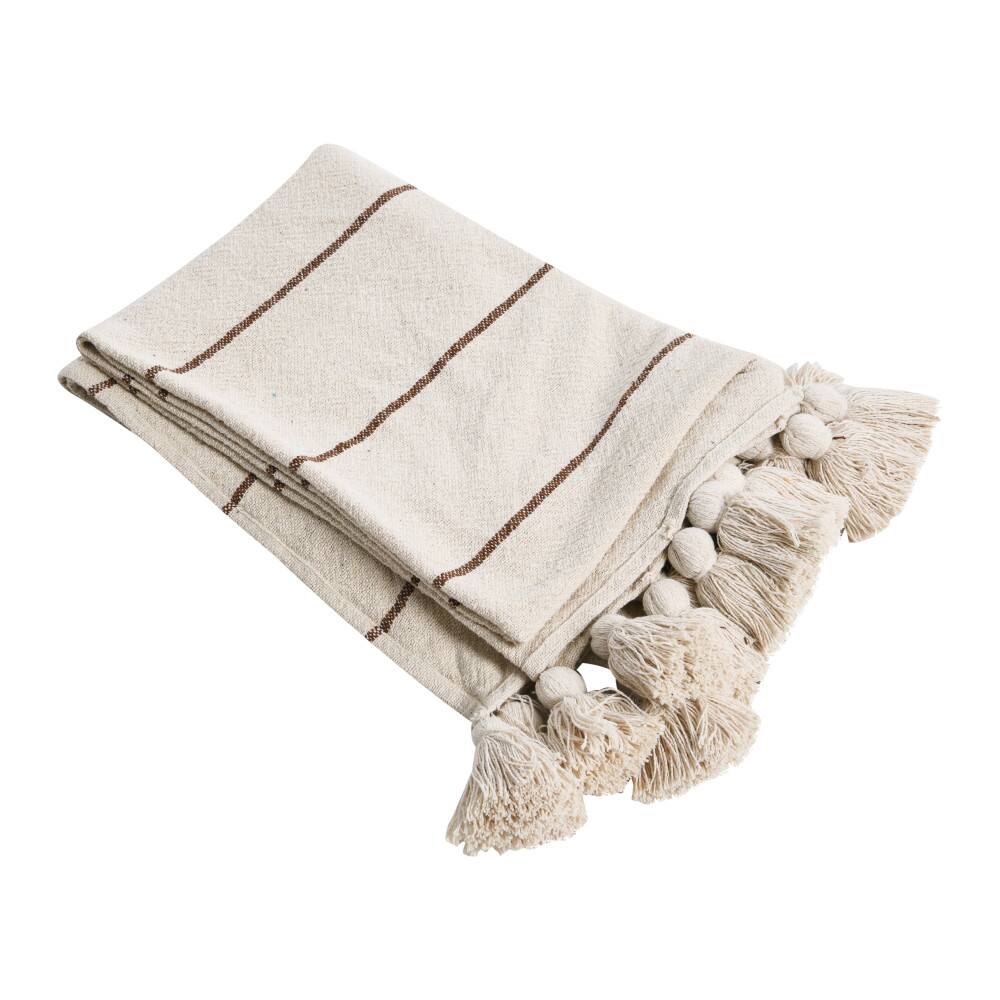 Hello Honey® Striped Cotton Throw Blanket with Tassels