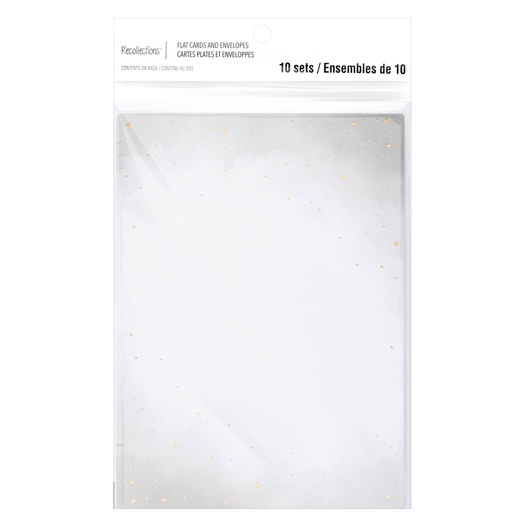 Gold Stars Flat Cards & Envelopes by Recollections™, 5" x 7"