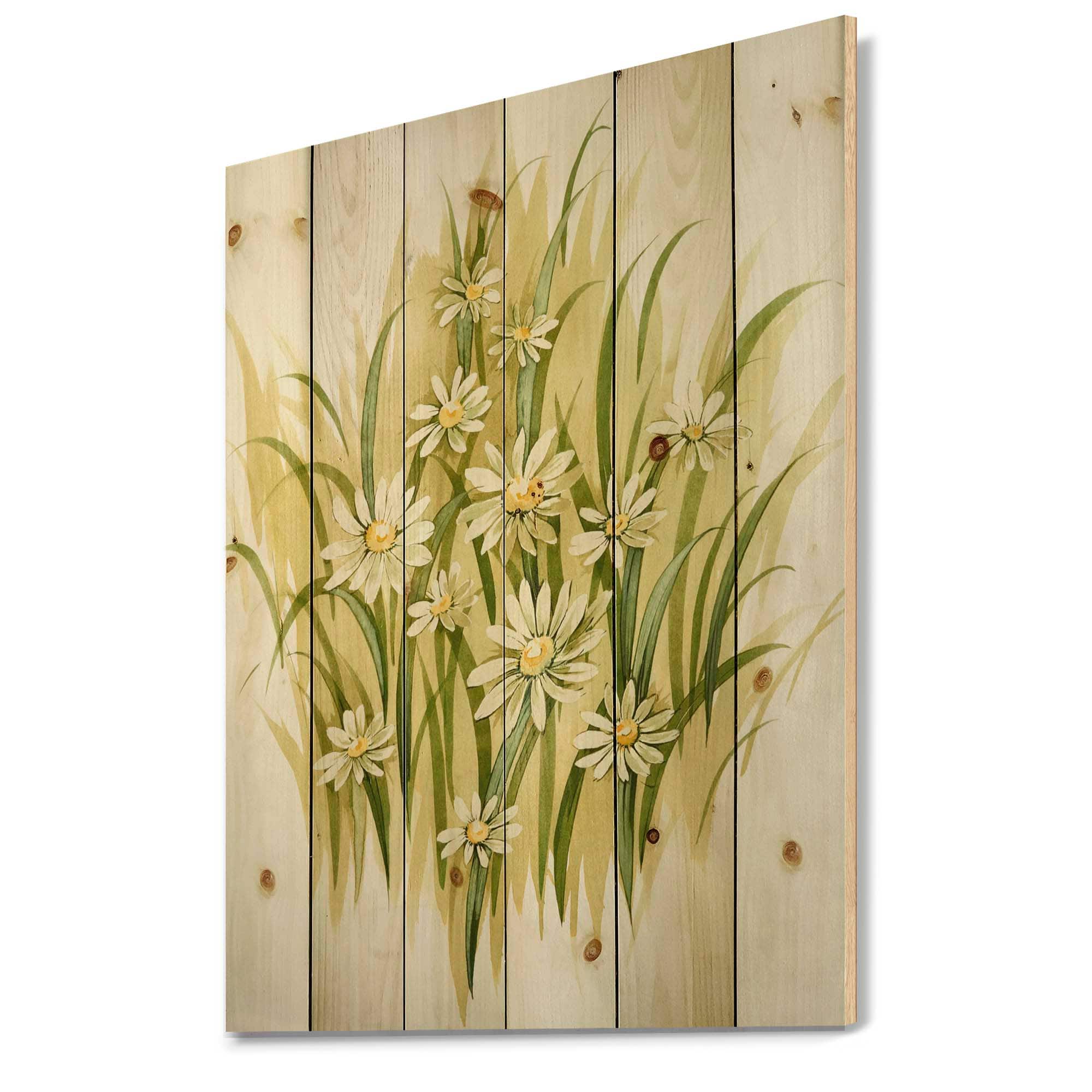 Designart - White Meadow Flowers